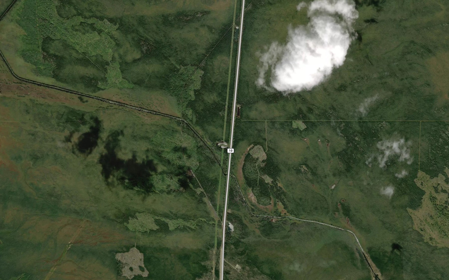 Satellite map of the Sakwaysew Pond