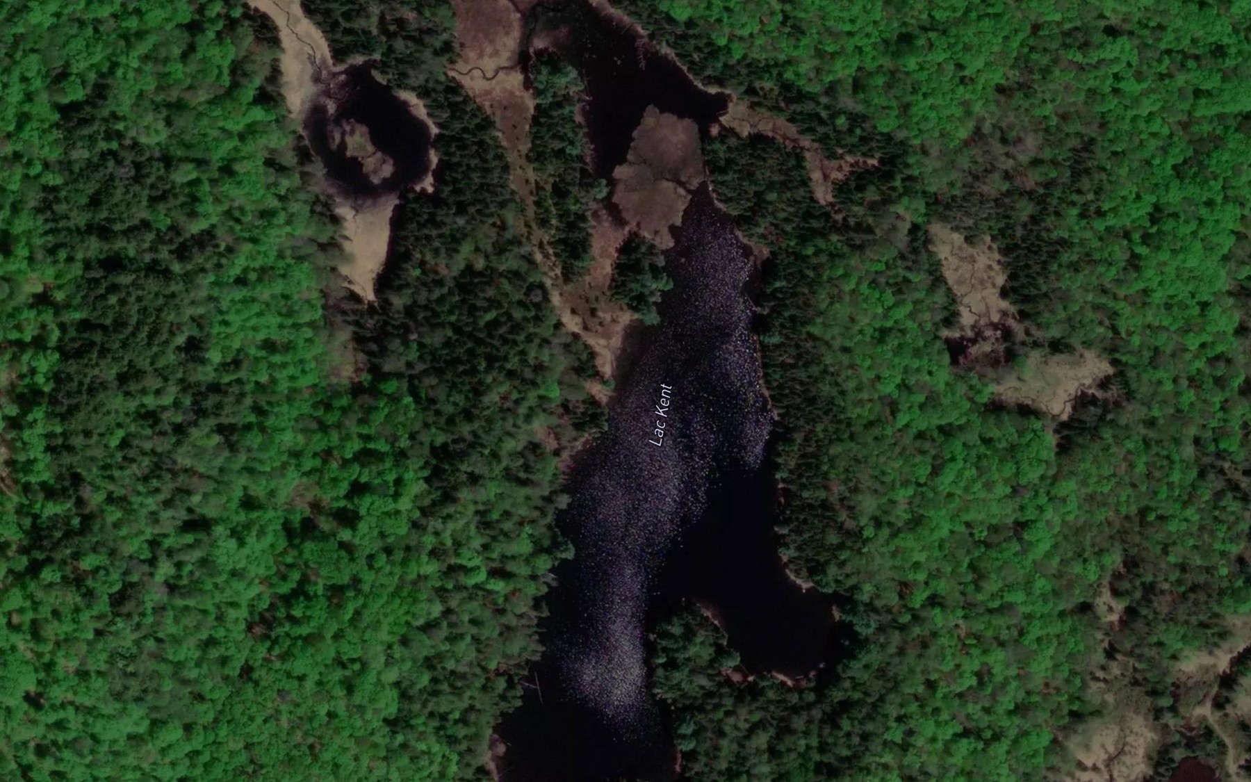 Satellite map of the Lac Kent
