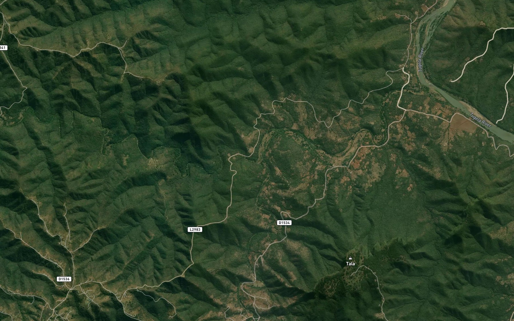 Satellite map of the uMasiwela