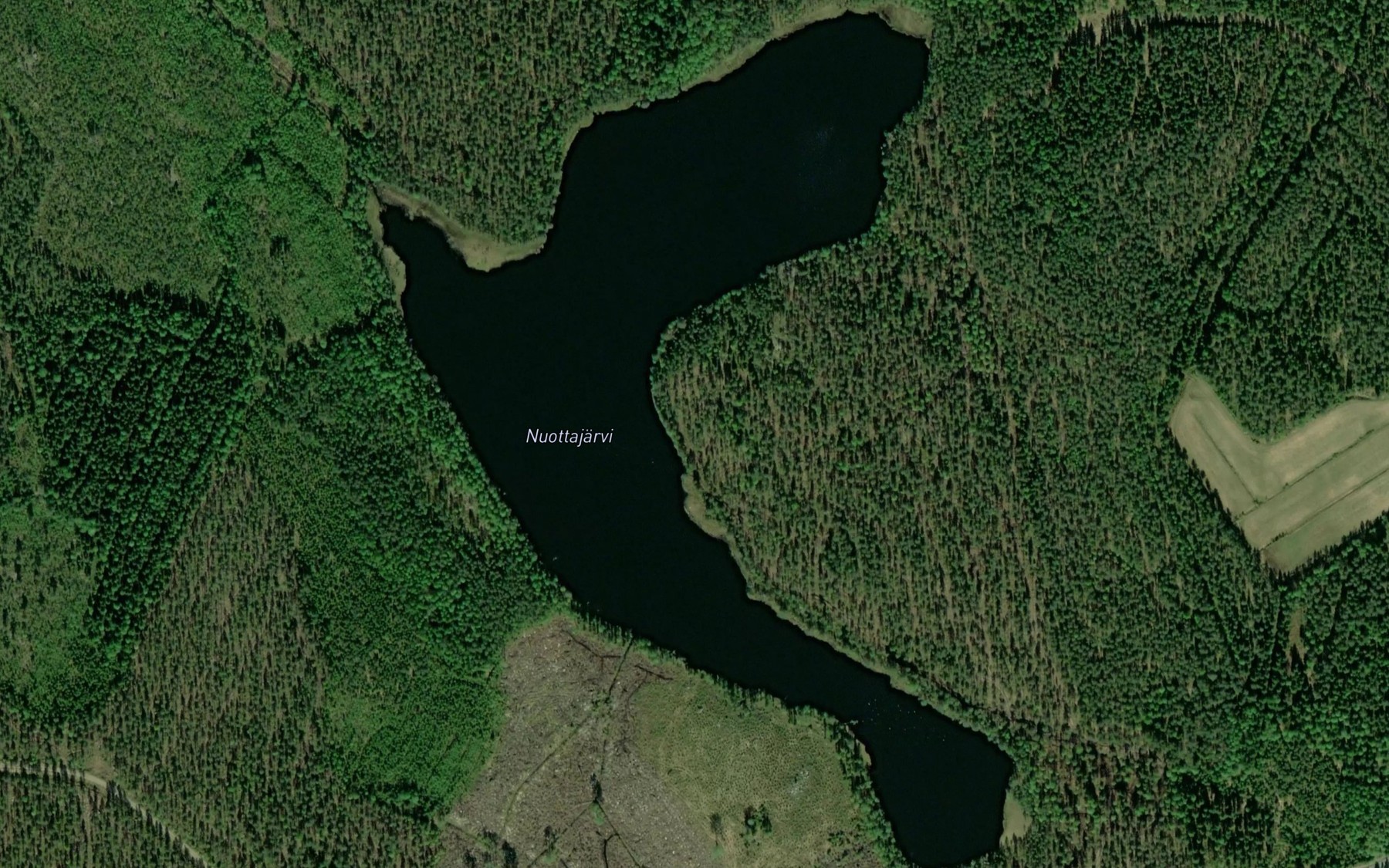 Satellite map of the Nuottajarvi
