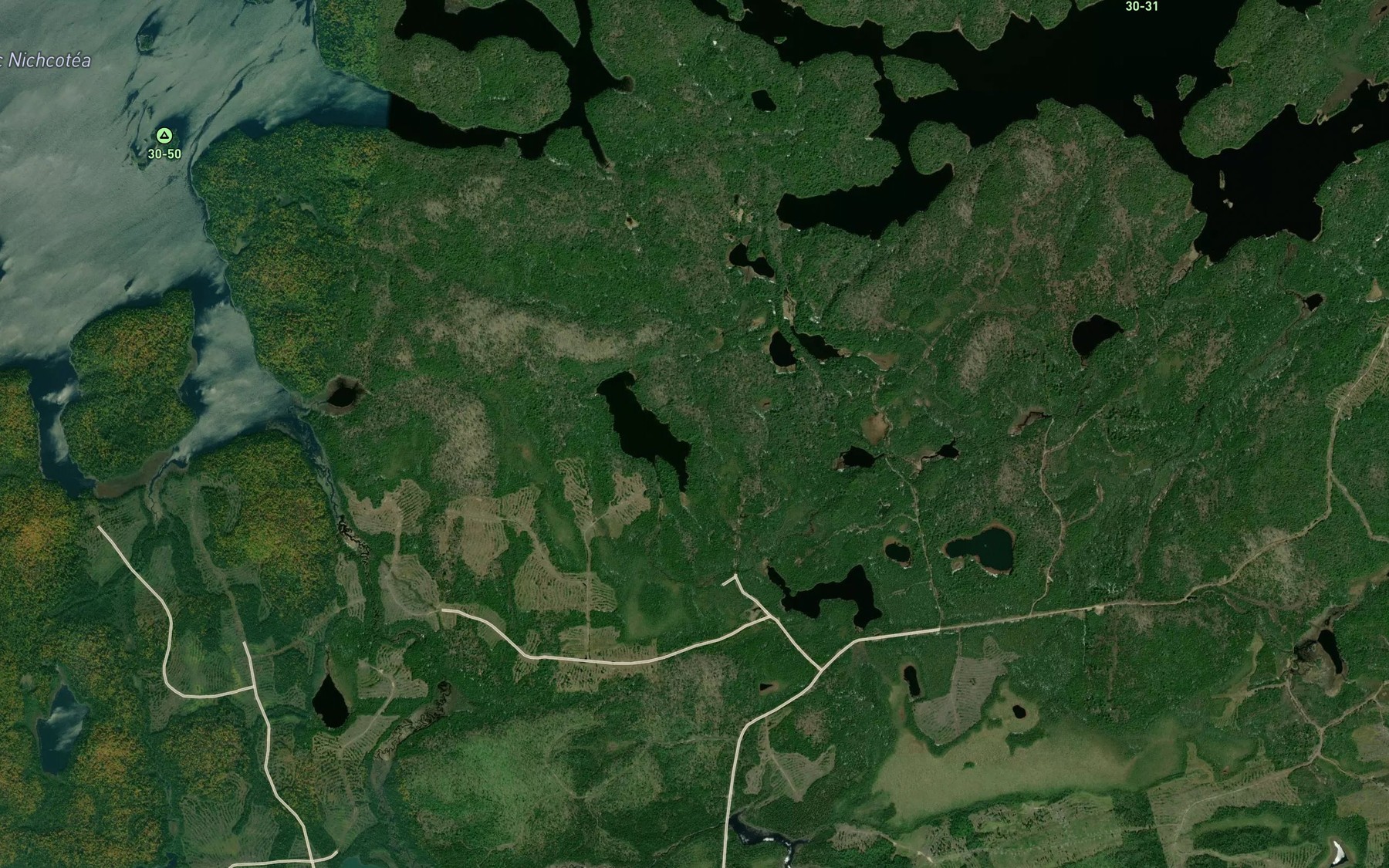 Satellite map of the Lac Rumex