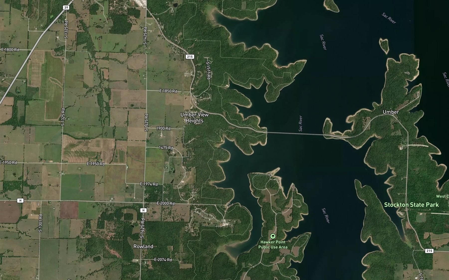 Satellite map of the Spot 4