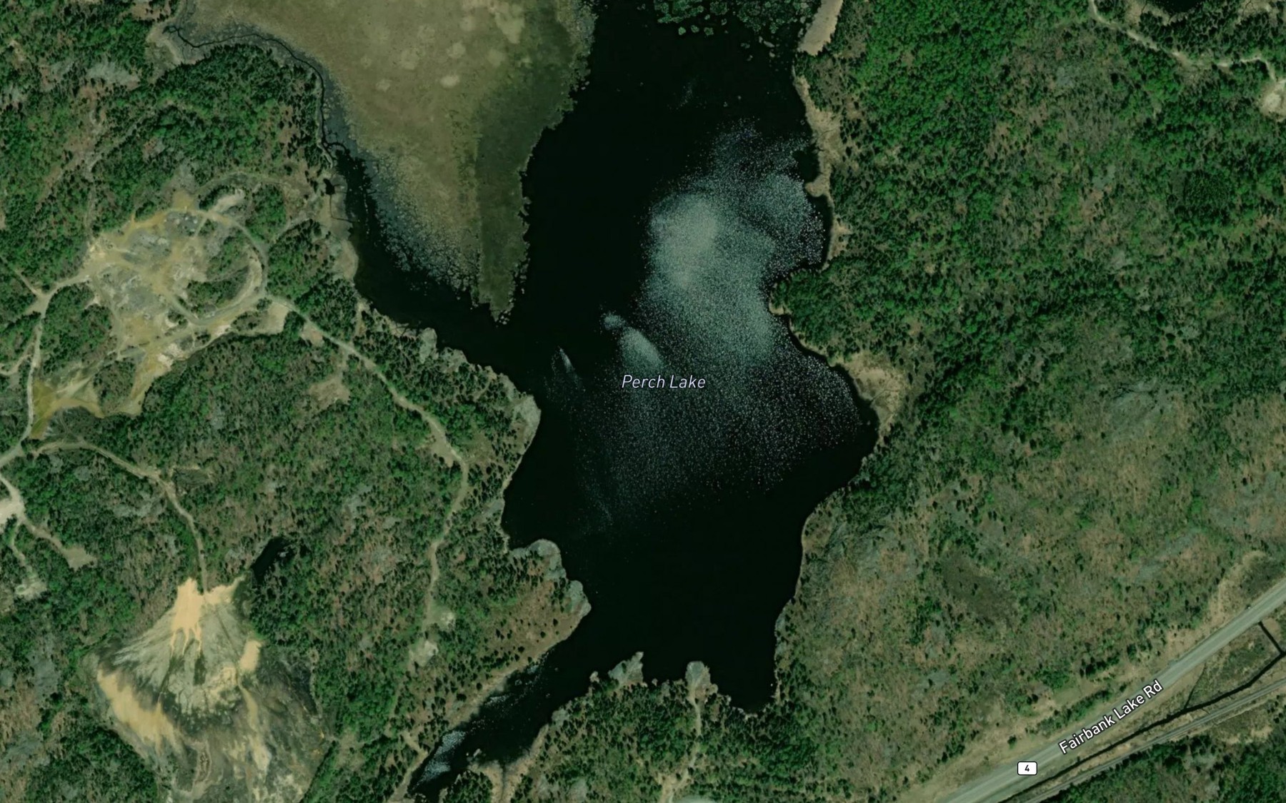 Satellite map of the Perch Lake