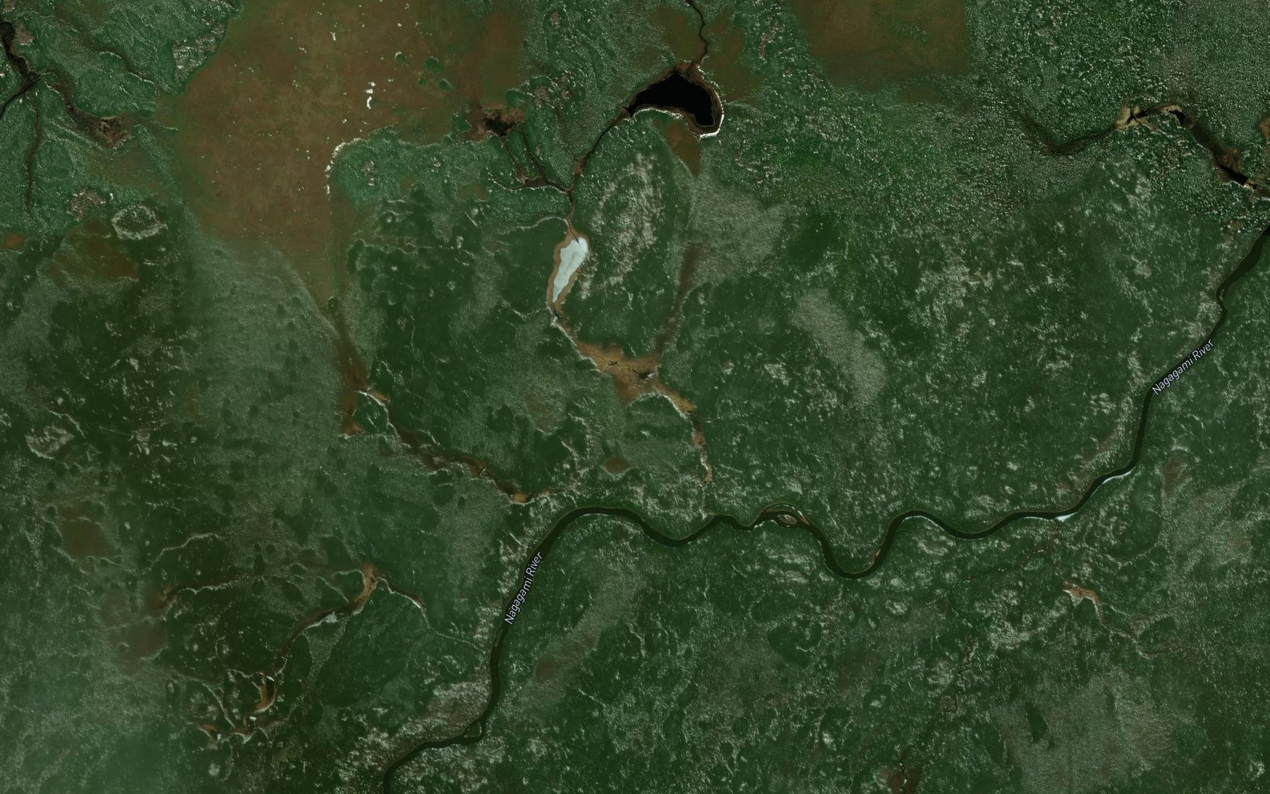 Satellite map of the Millie Creek