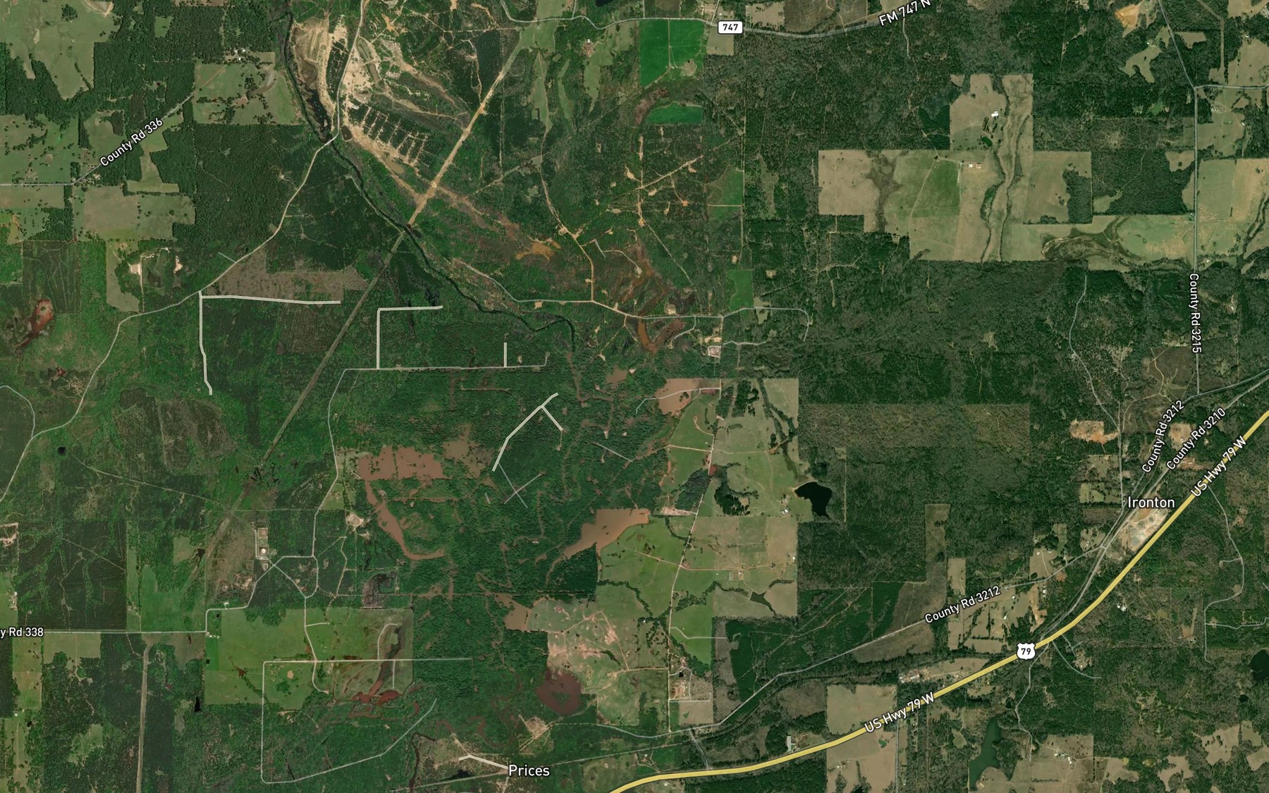 Satellite map of the Worley Branch
