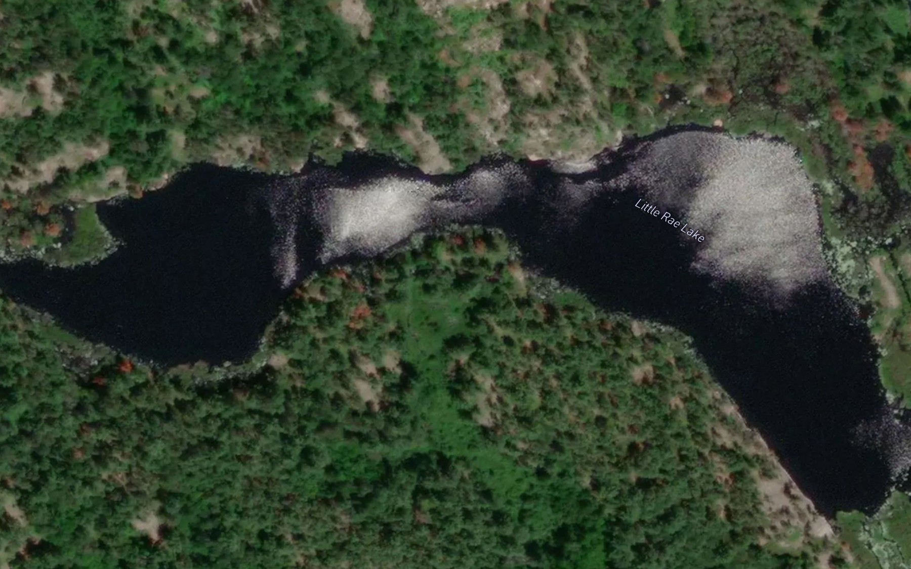 Satellite map of the Little Rae Lake