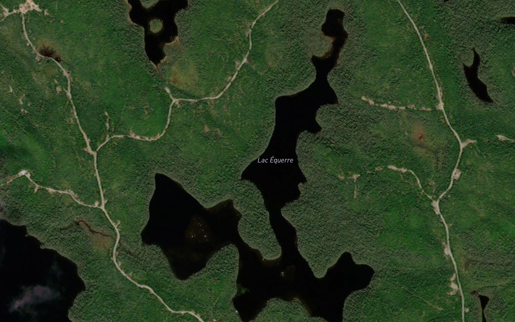 Satellite map of the Lac Equerre