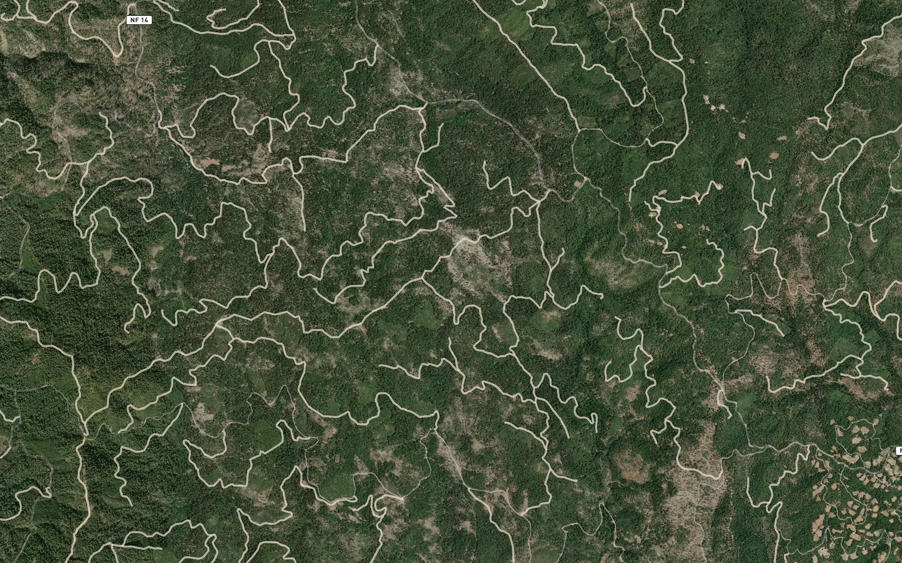 Satellite map of the V Spring