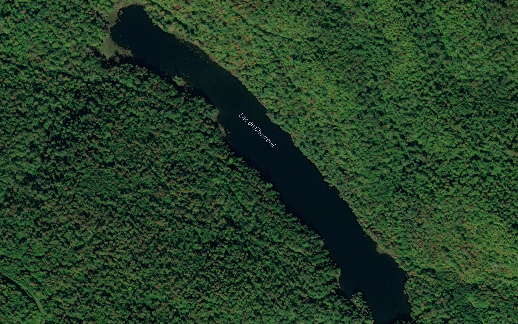 Satellite map of the Lac du Chevreuil