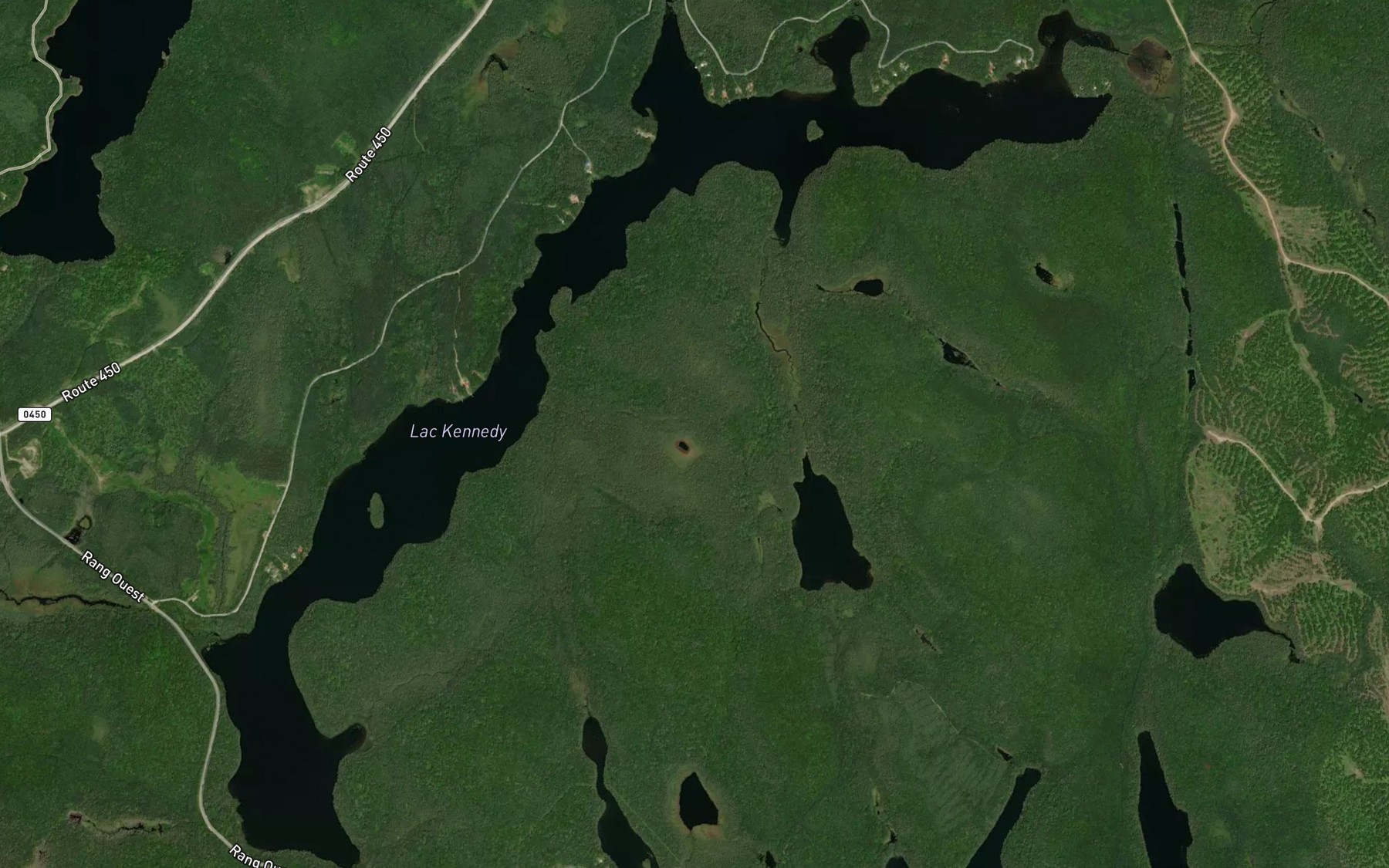 Satellite map of the Lac Kennedy