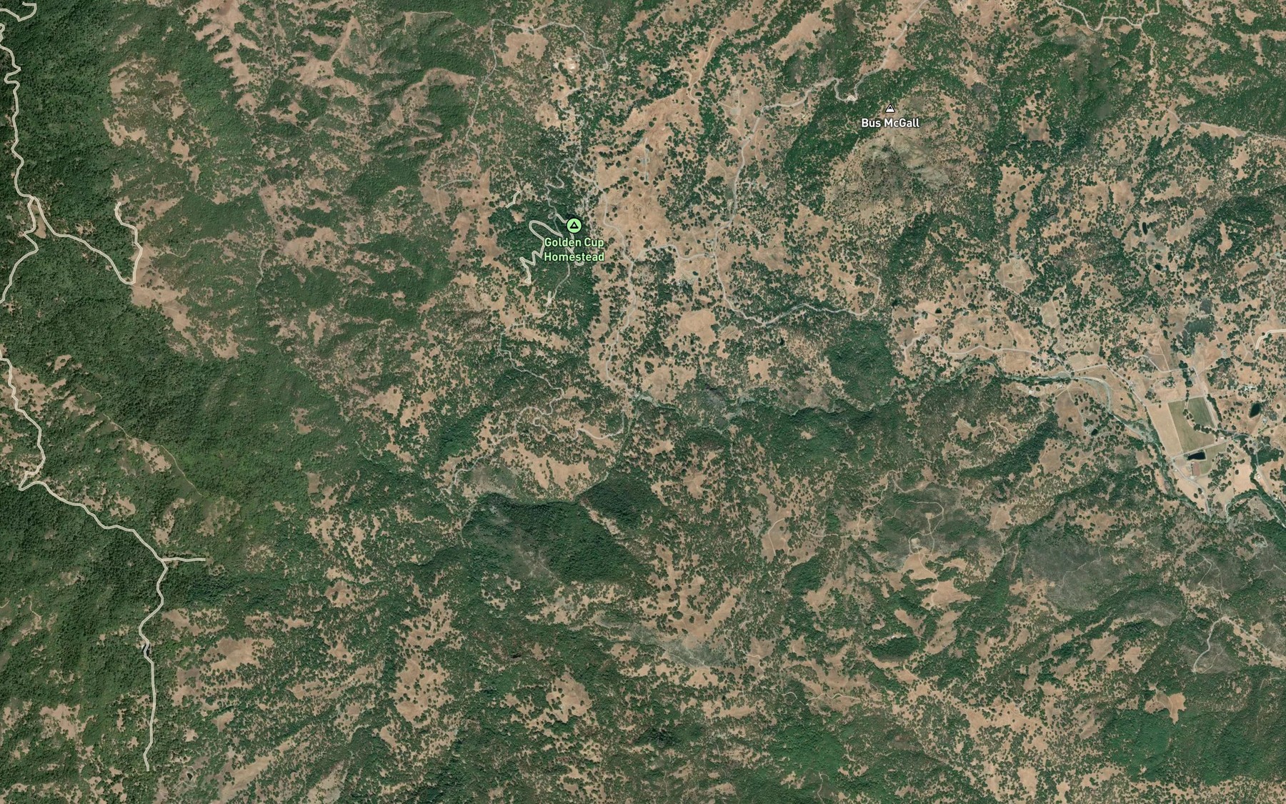 Satellite map of the Young Creek