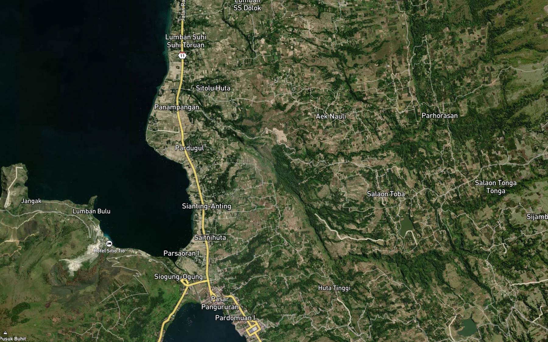 Satellite map of the Binangan Si Borong-borong