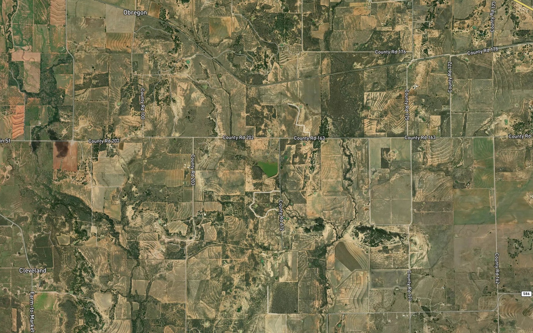 Satellite map of the Soil Conservation Service Site 9 Reservoir