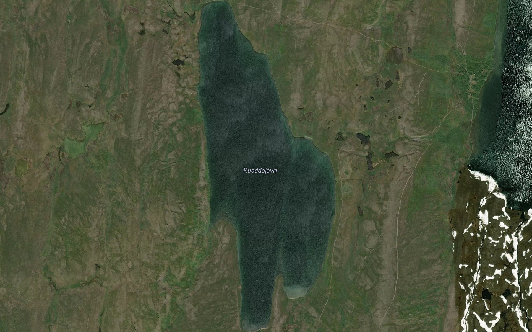 Satellite map of the Ruoggujavri