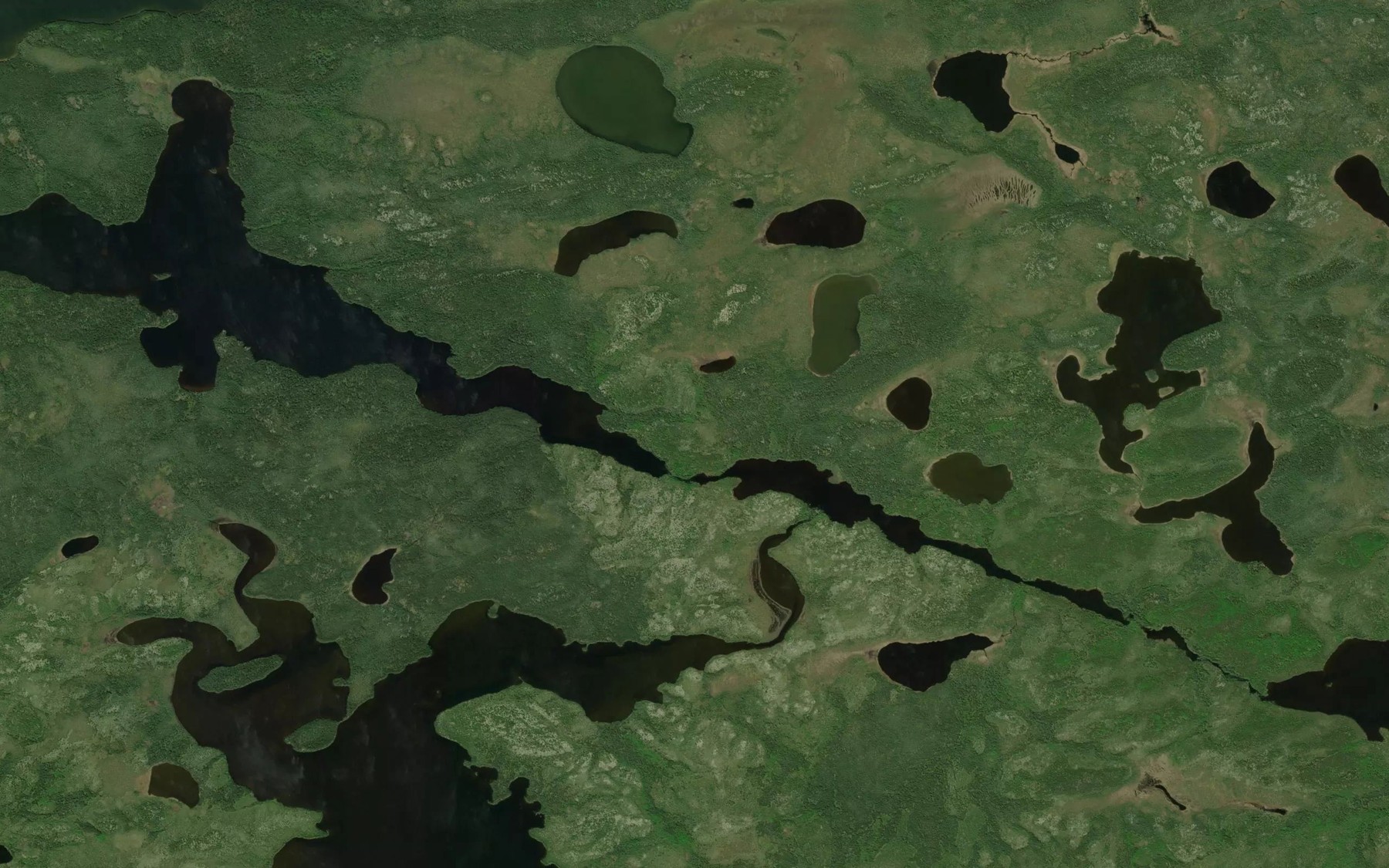 Satellite map of the Mistus River