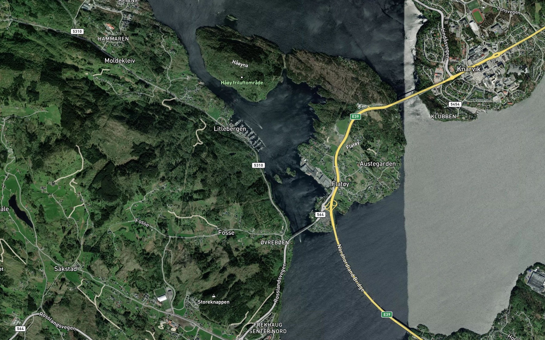 Satellite map of the Lensmannsflui