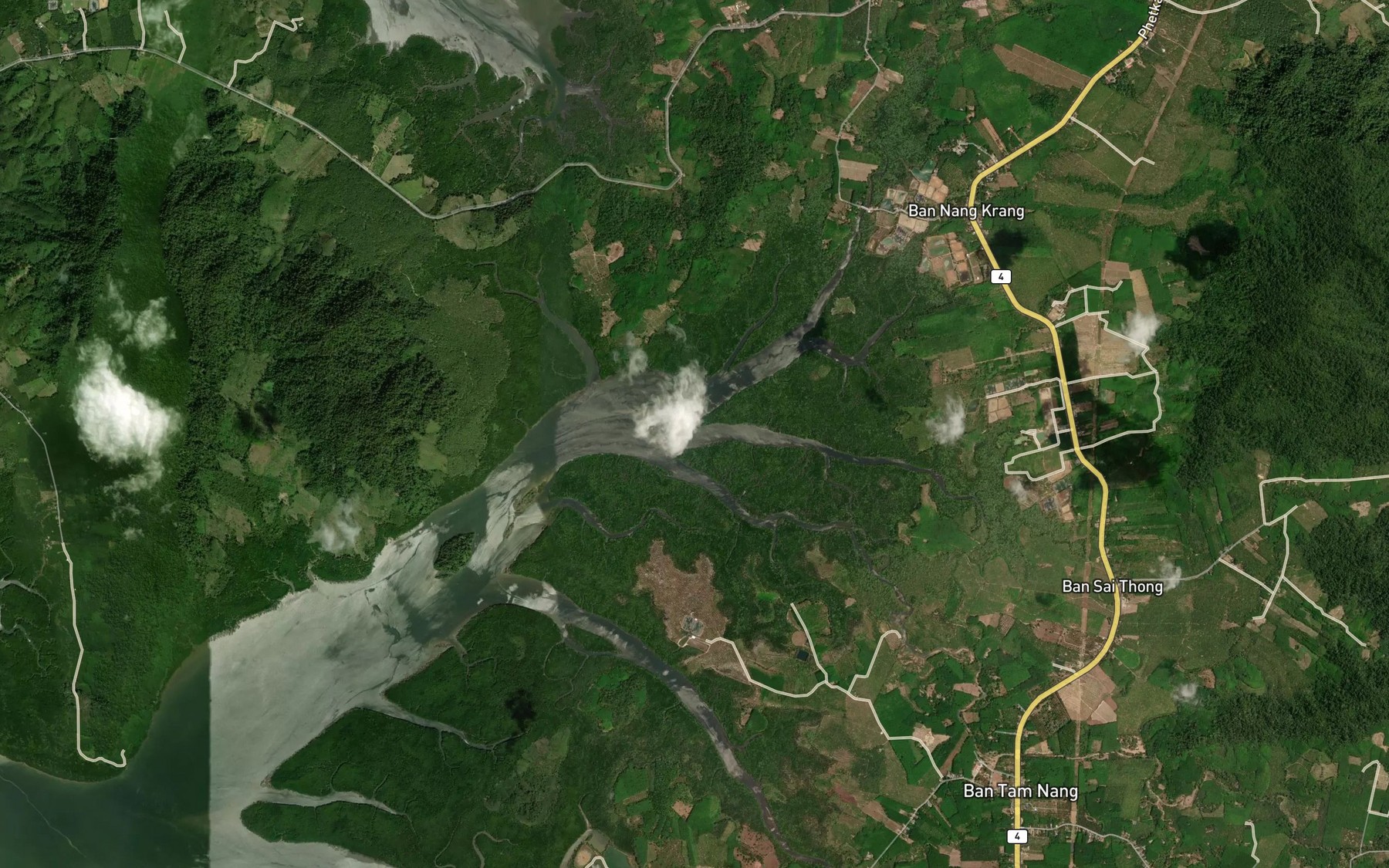 Satellite map of the Khlong Bang Pru