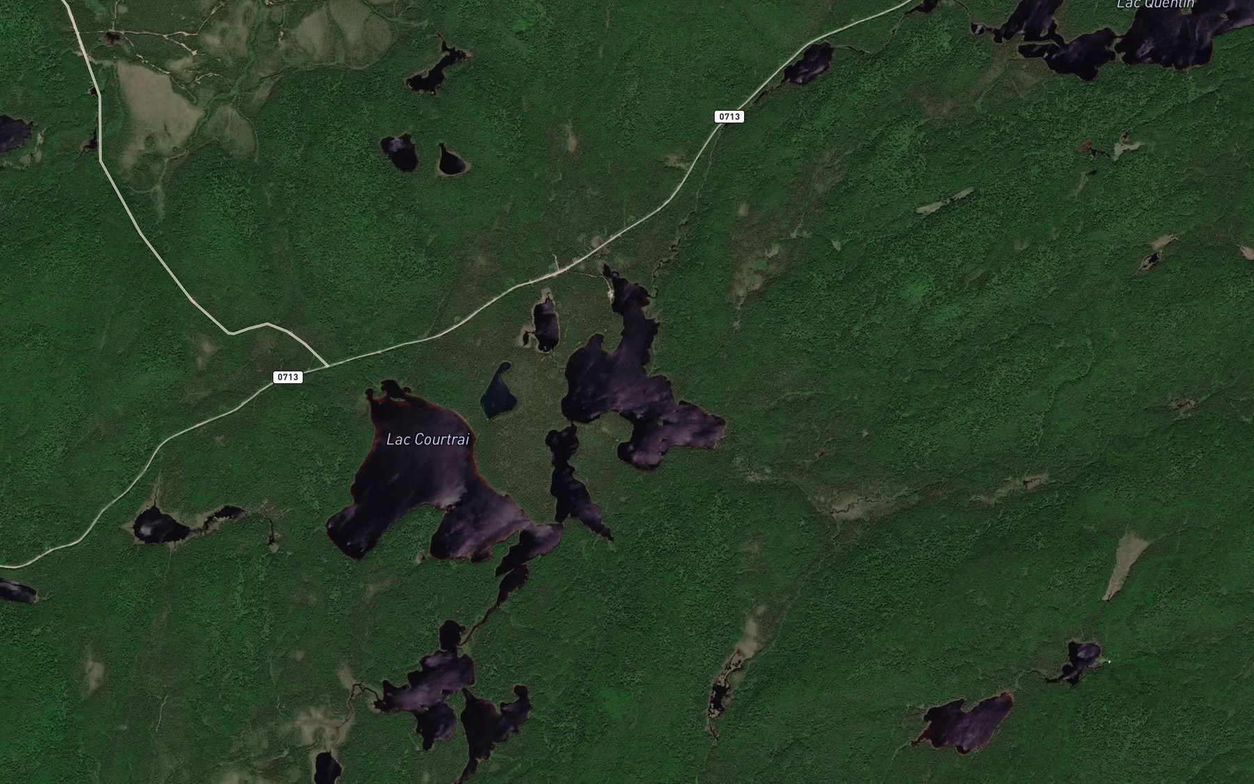 Satellite map of the Petit lac Courtrai