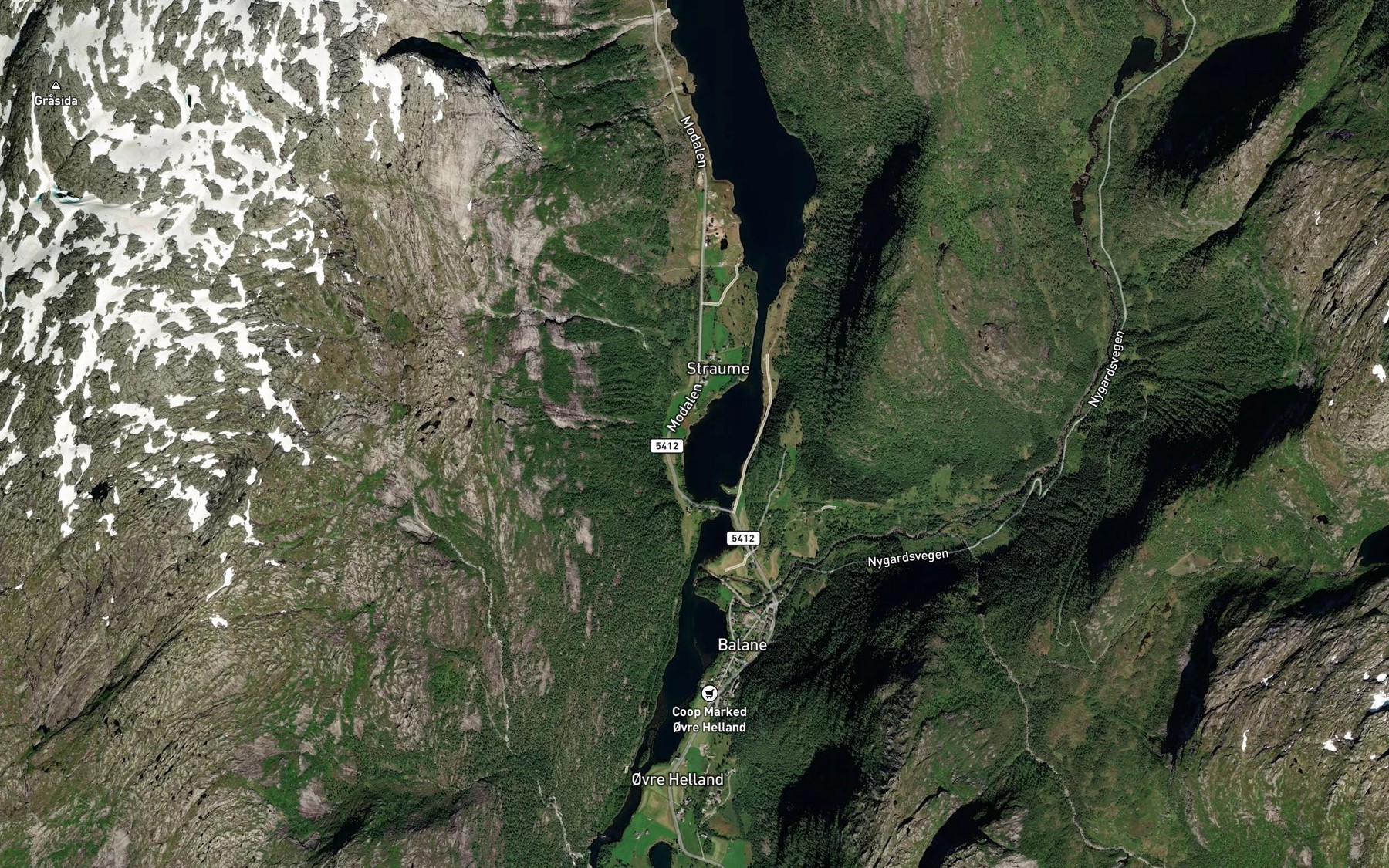 Satellite map of the Midvatnet