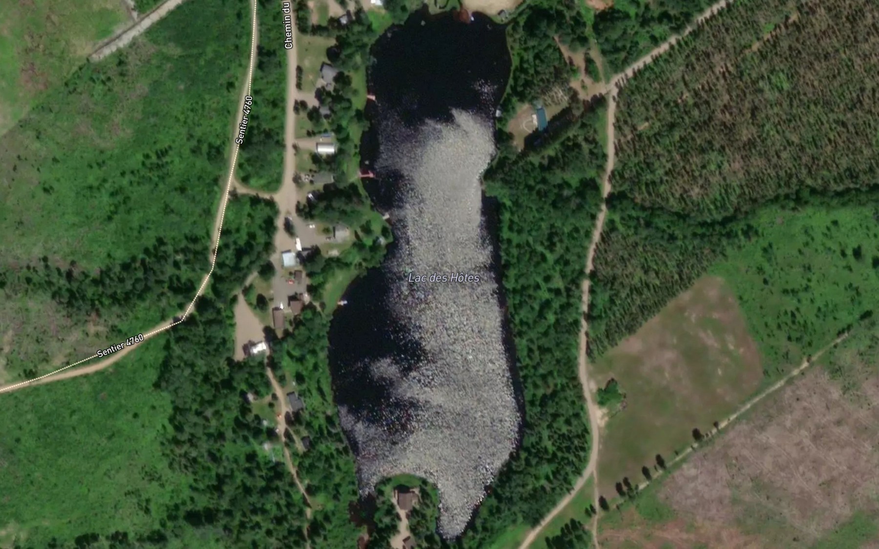 Satellite map of the Lac des Hotes