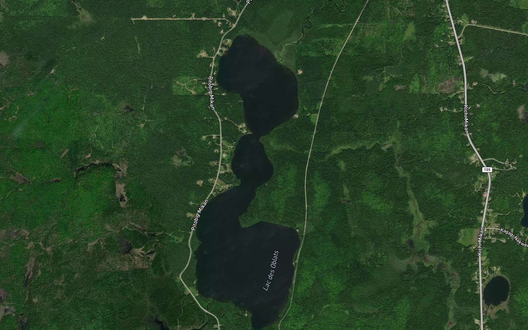 Satellite map of the Lac Pitobig