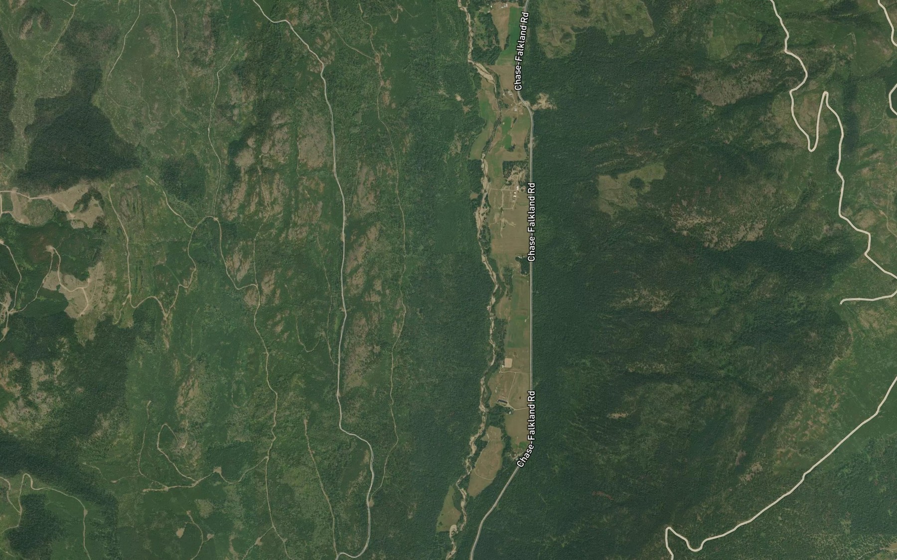 Satellite map of the Emil Creek