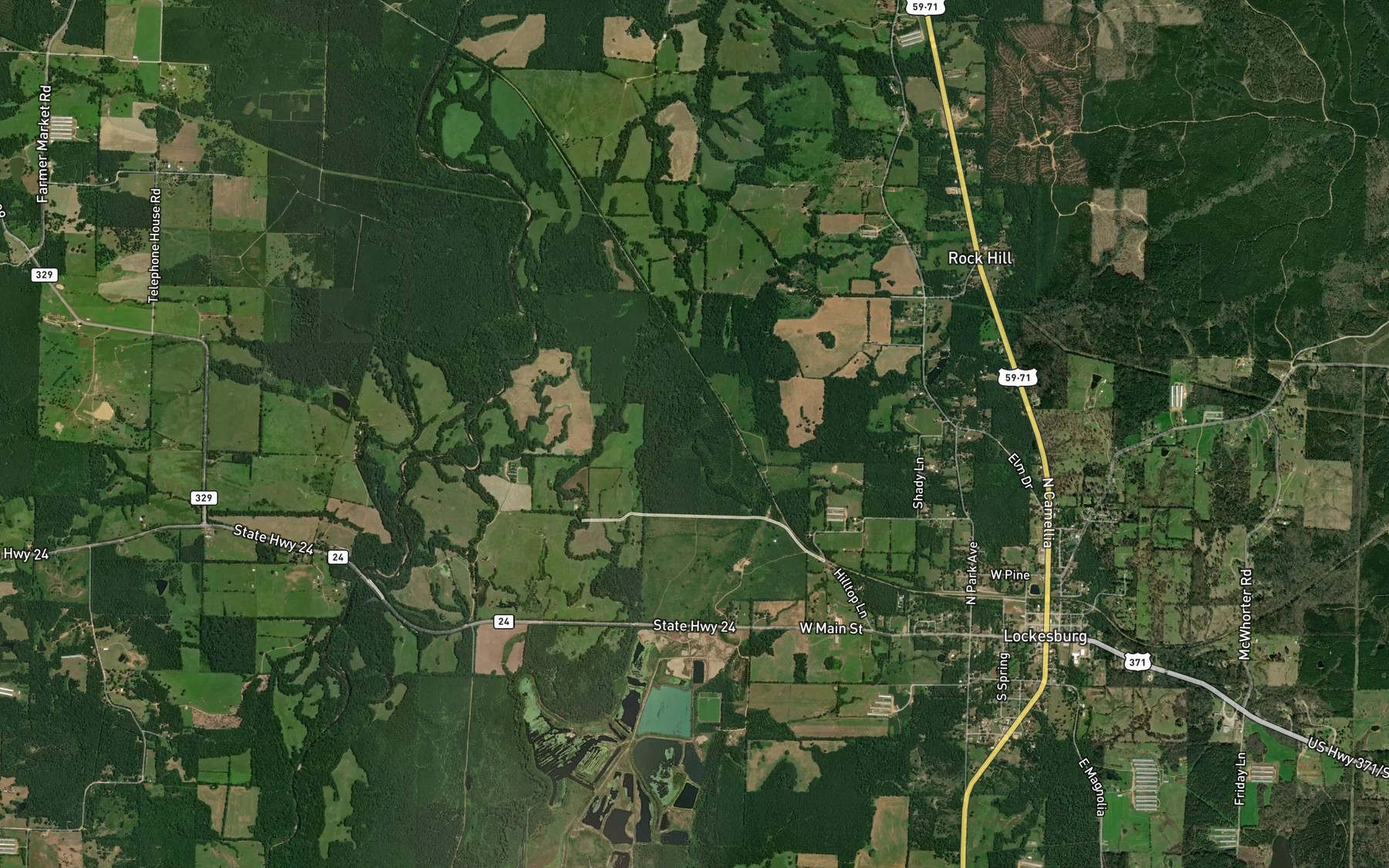 Satellite map of the Cold Branch