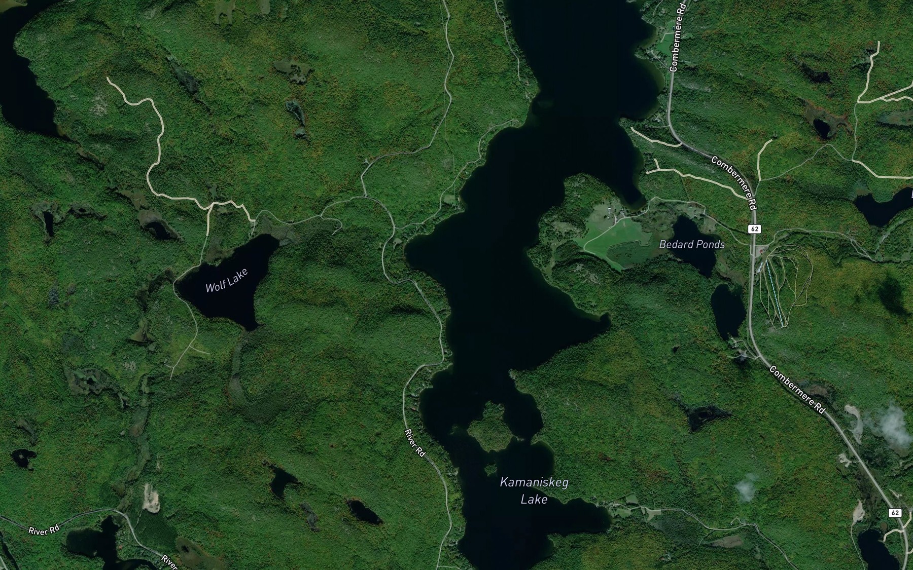 Satellite map of the Clayfarm Bay