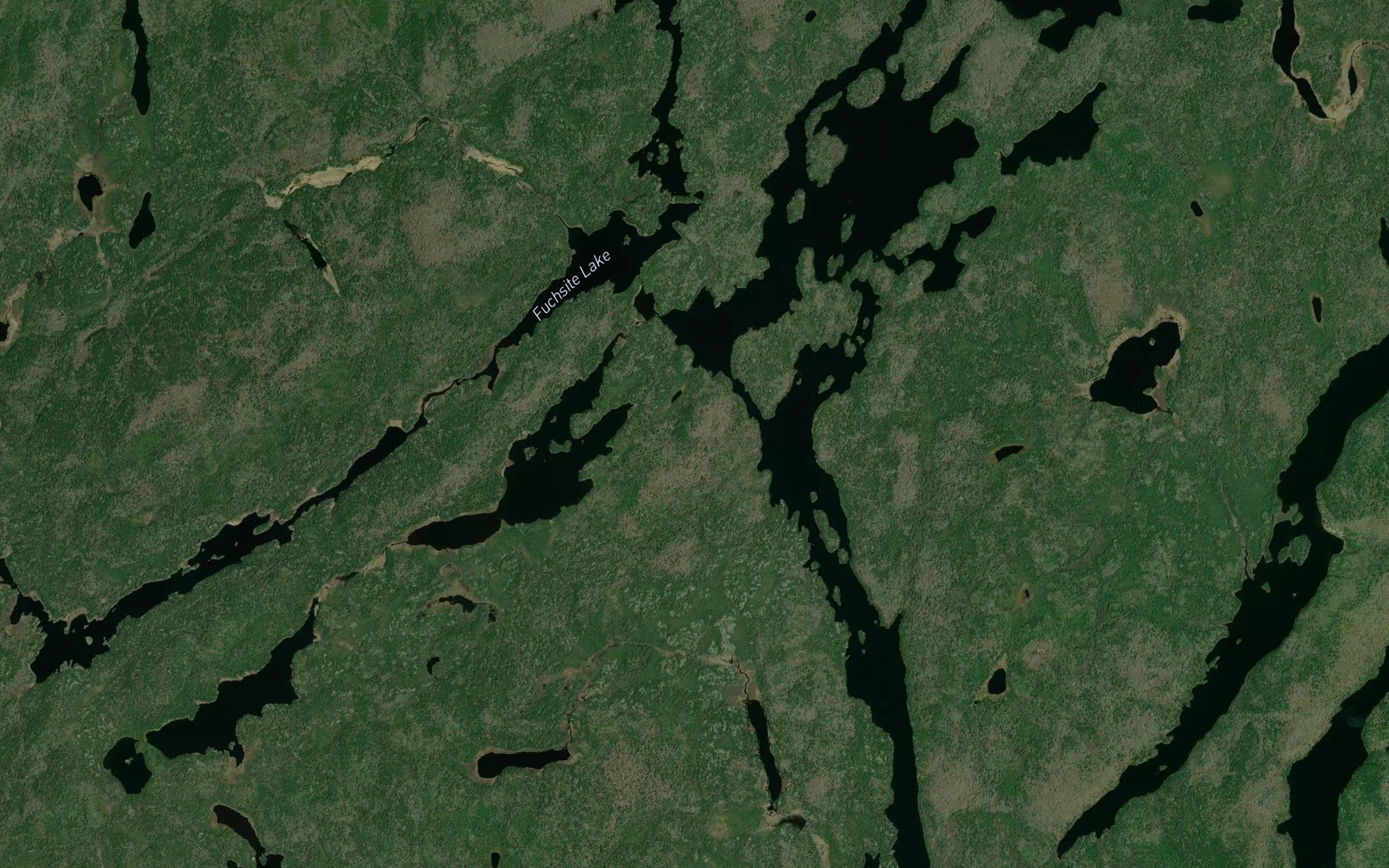 Satellite map of the Cumaway Creek