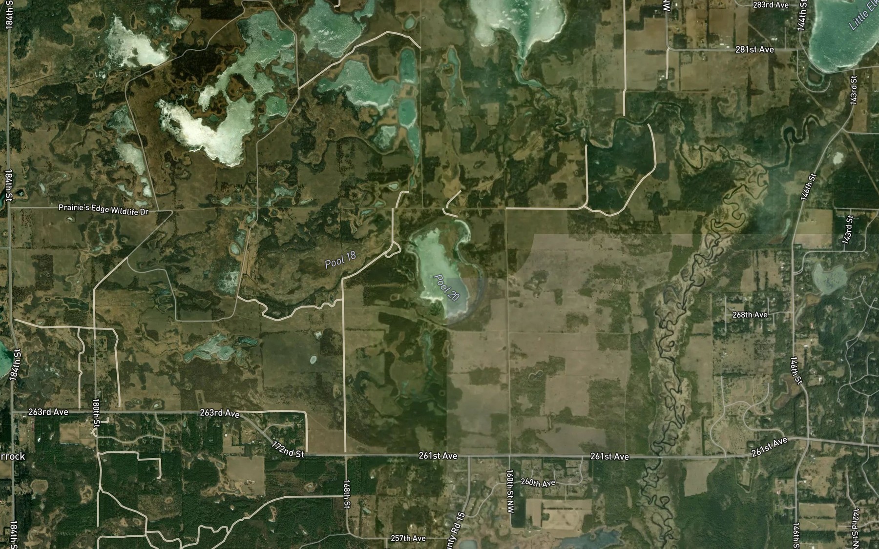 Satellite map of the Pool 19