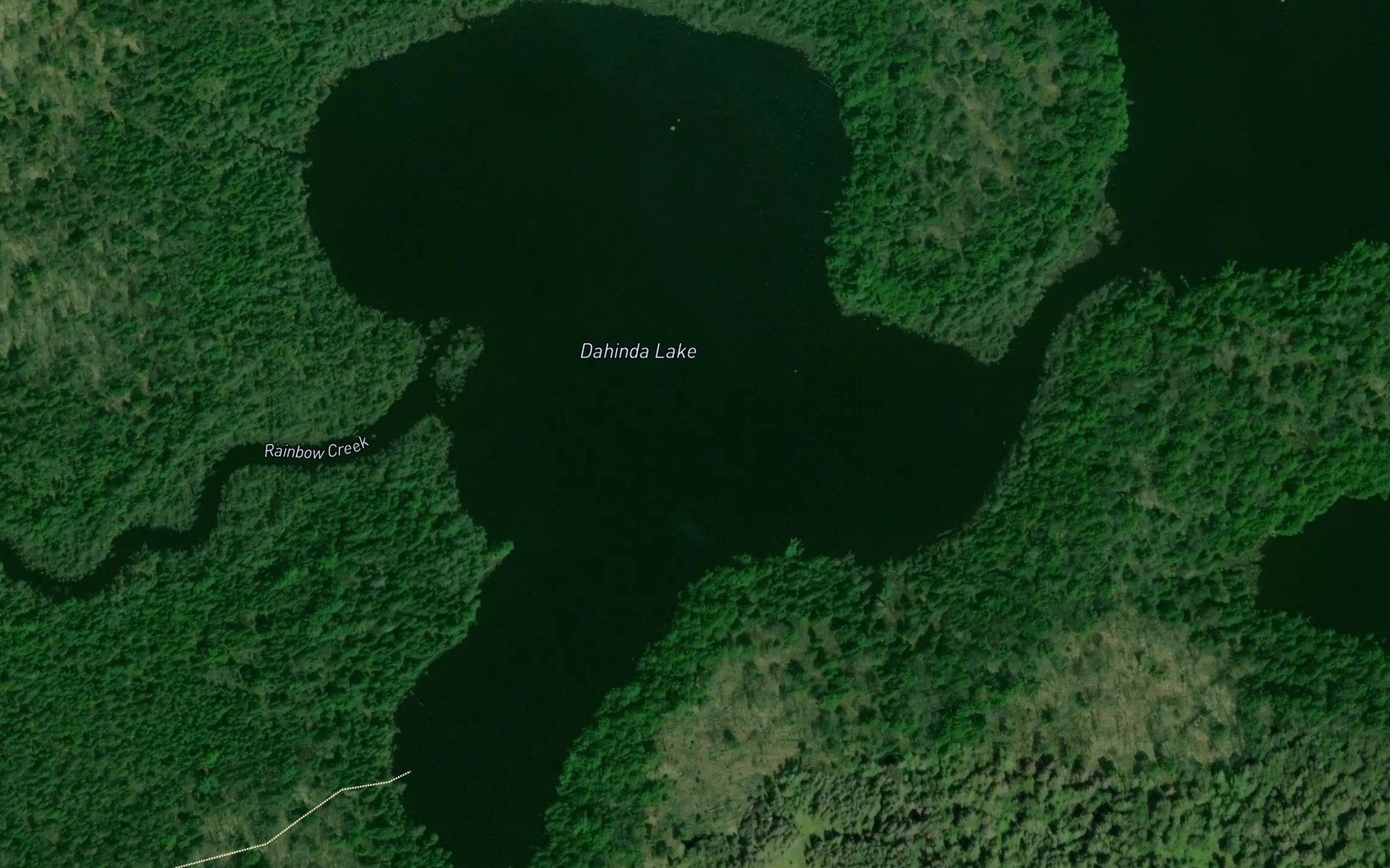 Satellite map of the Dahinda Lake
