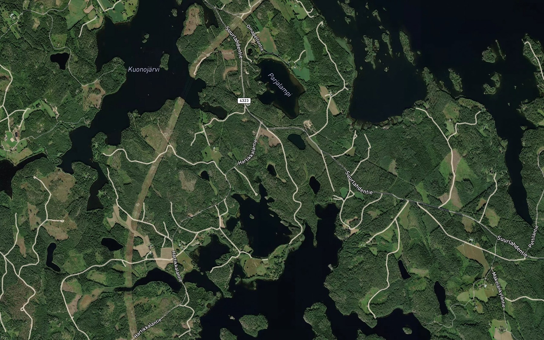 Satellite map of the Haukilampi