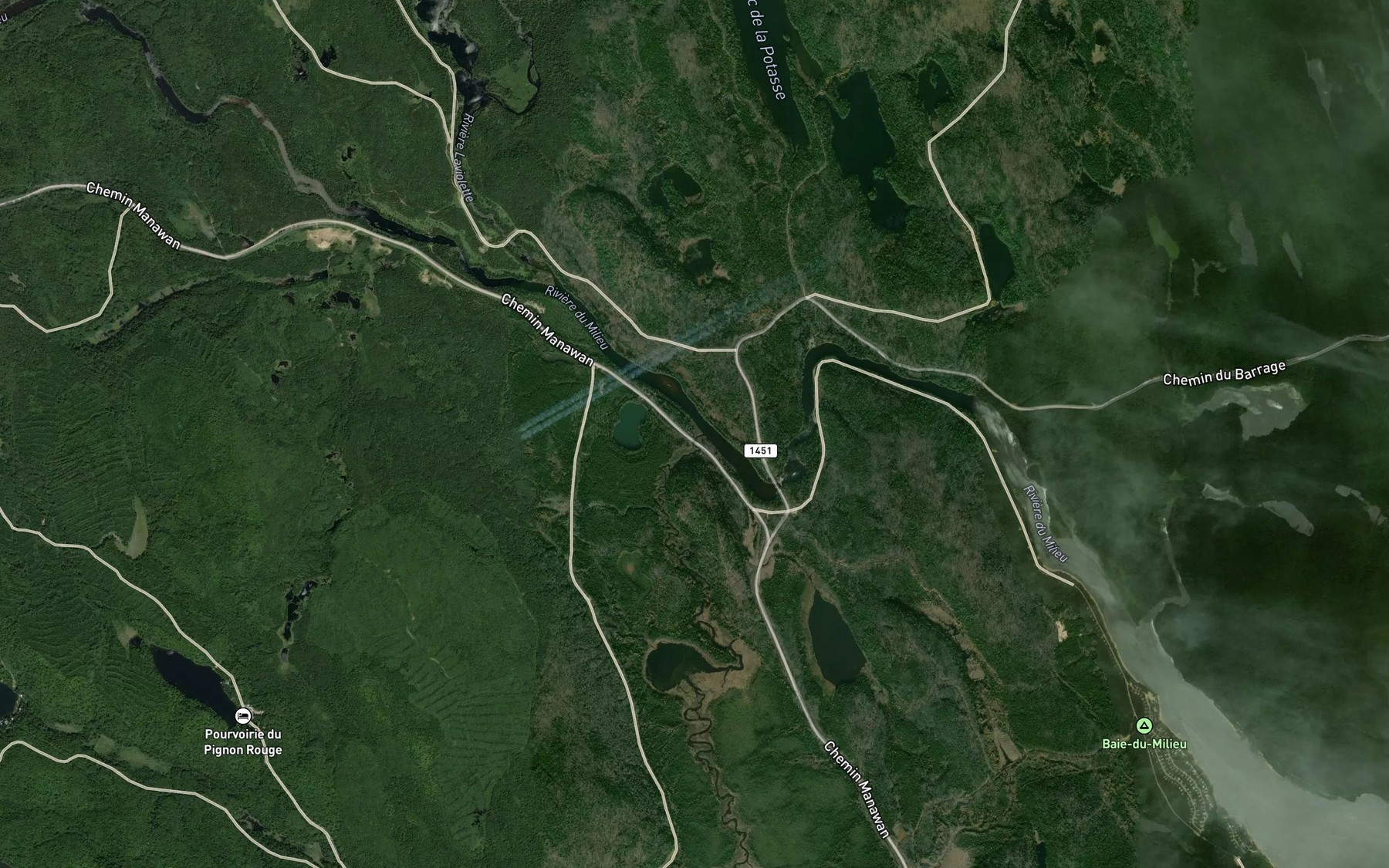 Satellite map of the Riviere des Aulnaies