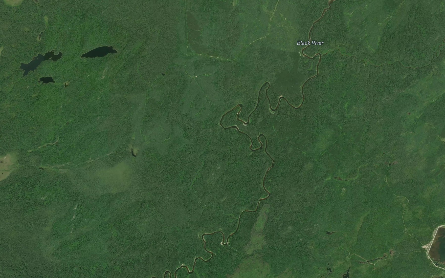 Satellite map of the Valley Creek