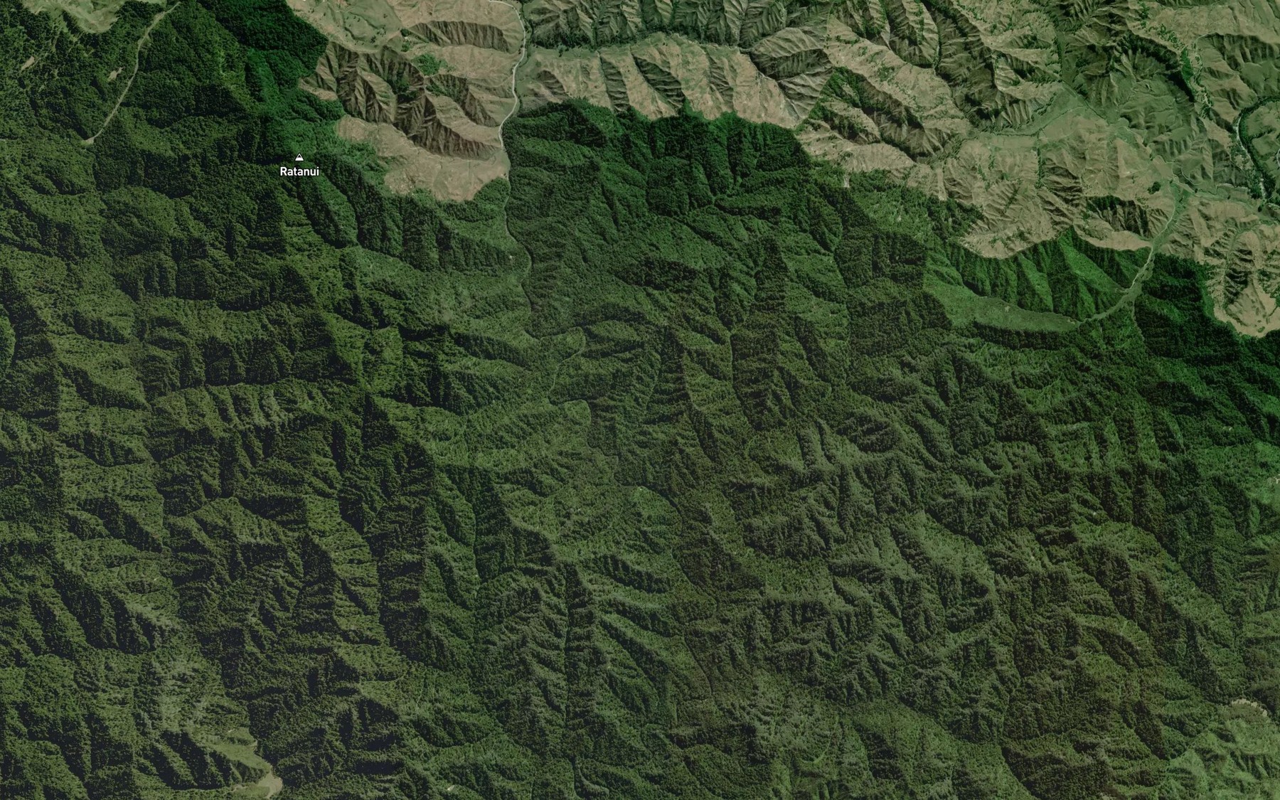 Satellite map of the Waihihi Stream