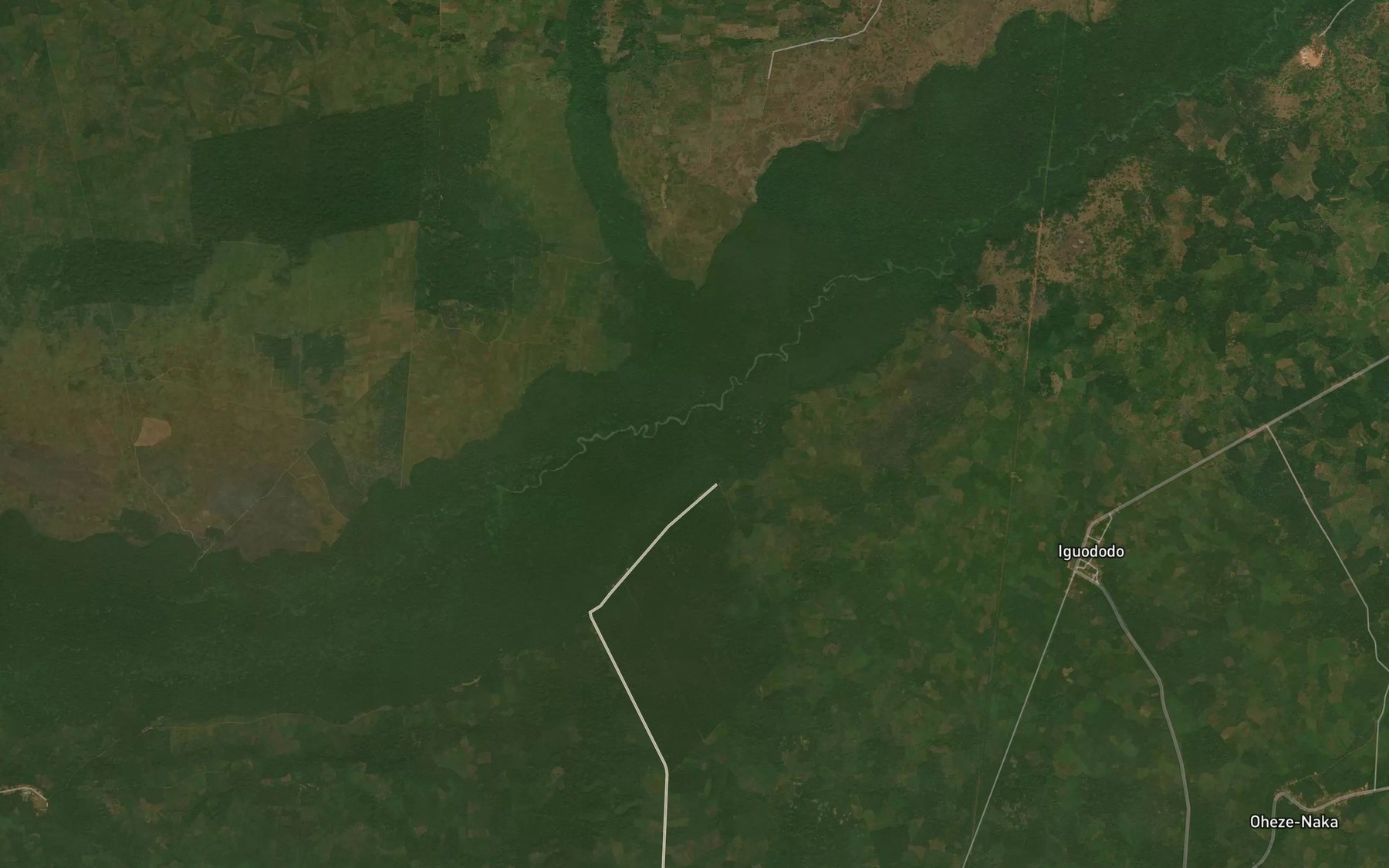 Satellite map of the River Ohi