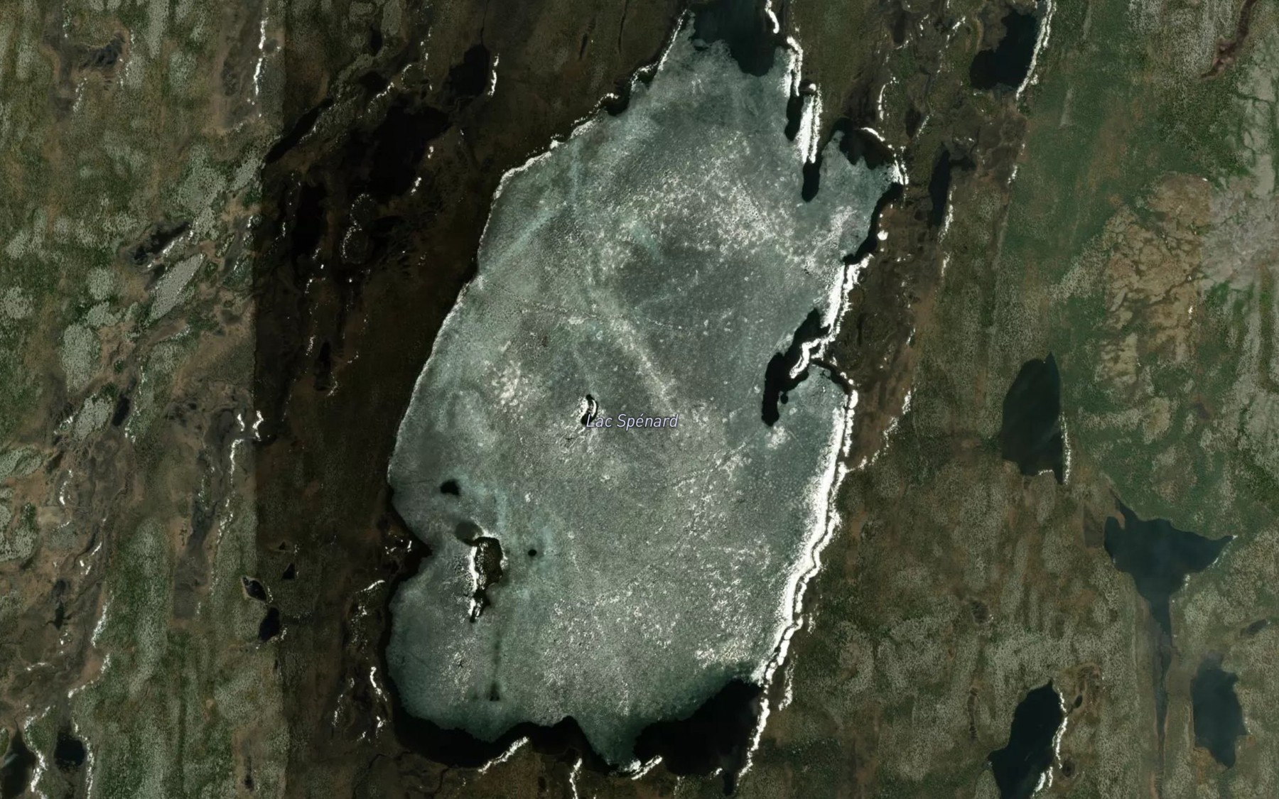 Satellite map of the Lac Spenard