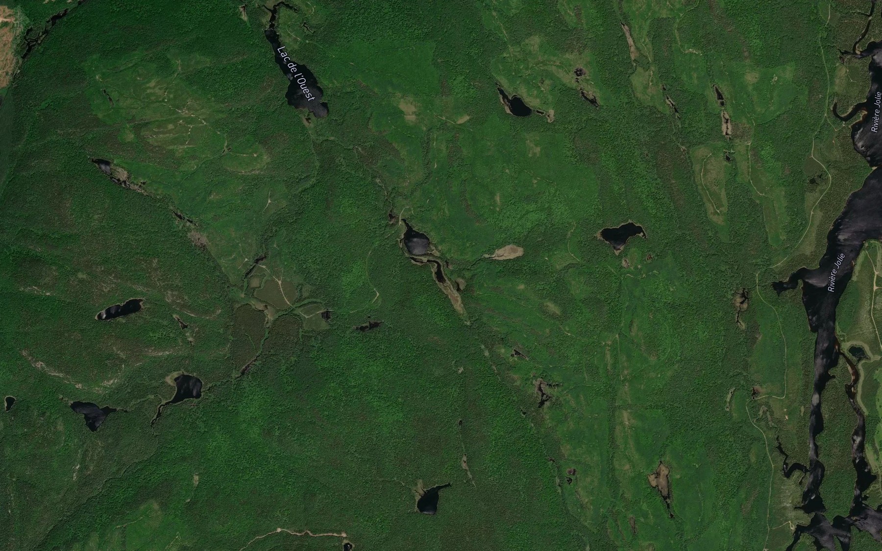 Satellite map of the Lac Crecelle
