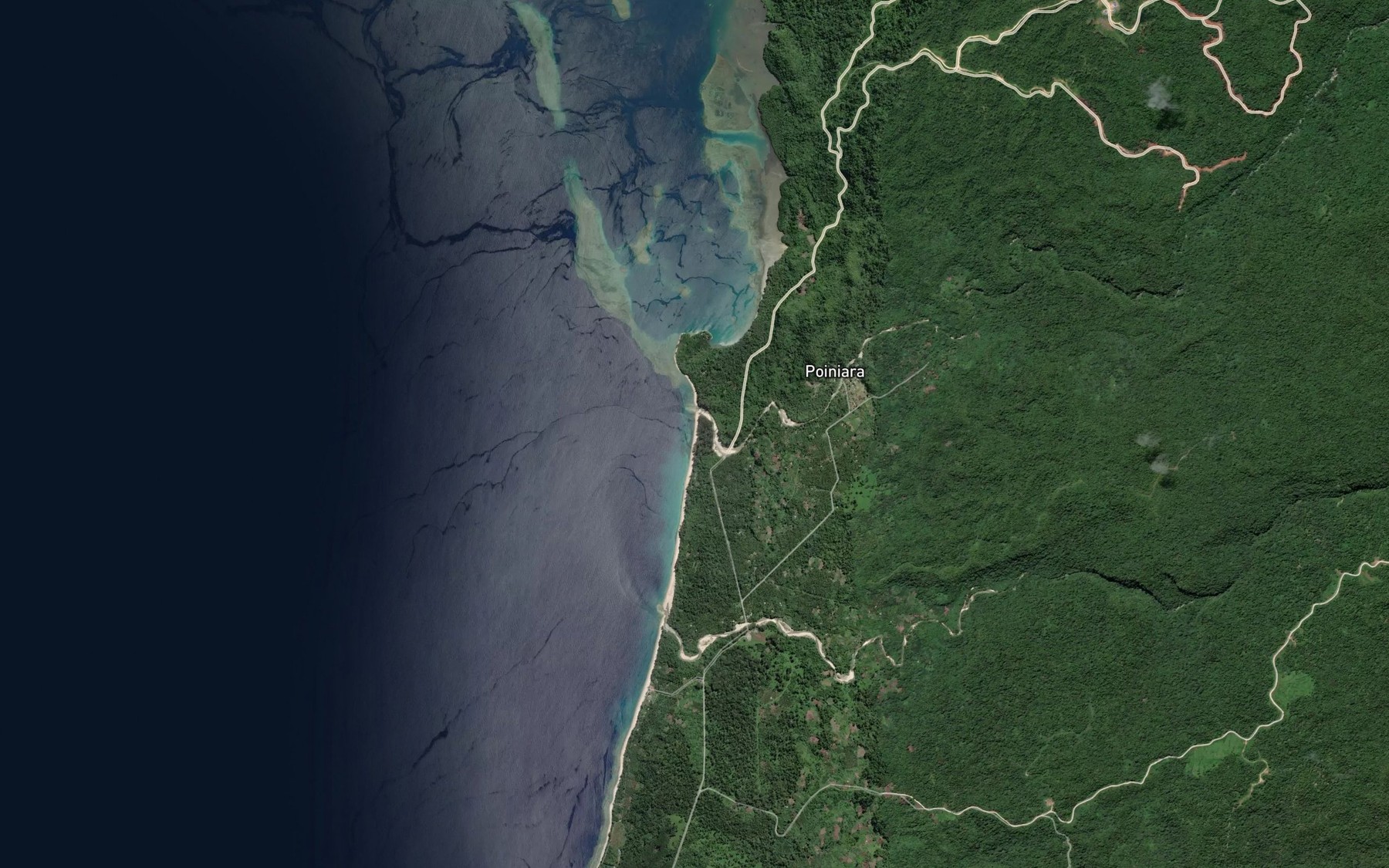 Satellite map of the Towanokoko River