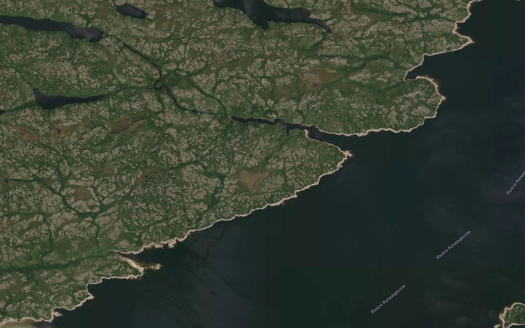 Satellite map of the Riviere Kapisichikamastikw