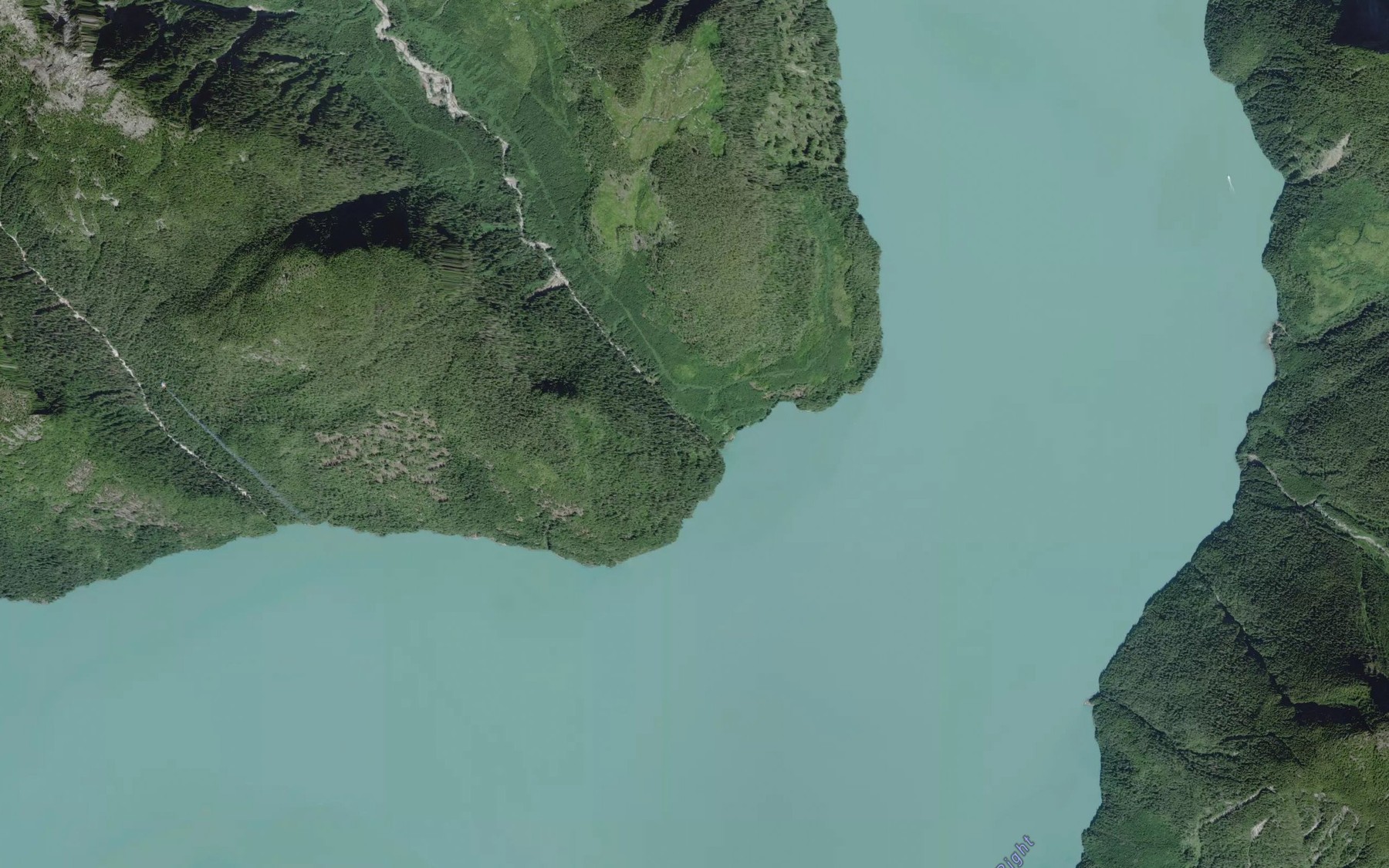 Satellite map of the Sallie Creek