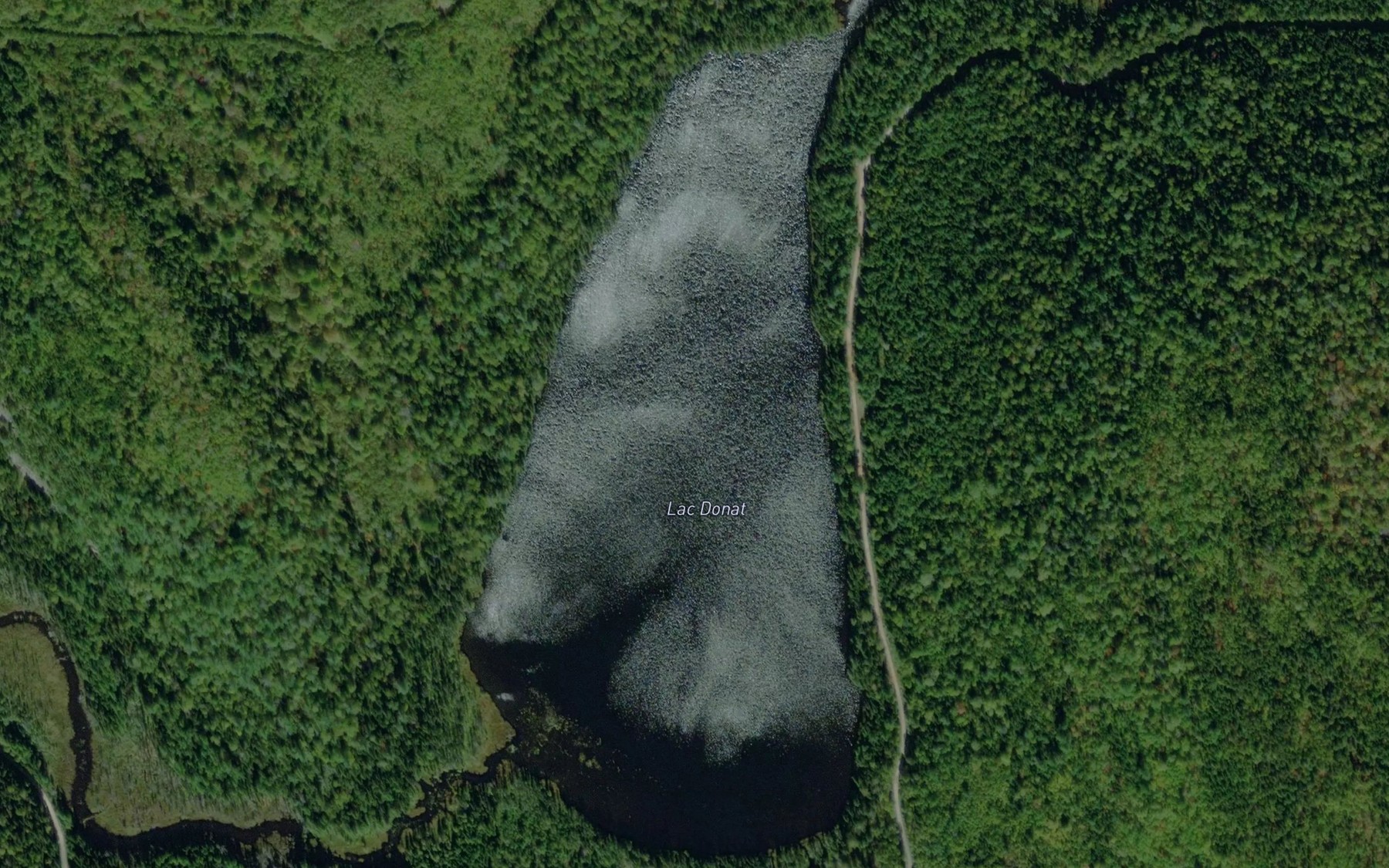 Satellite map of the Lac Donat