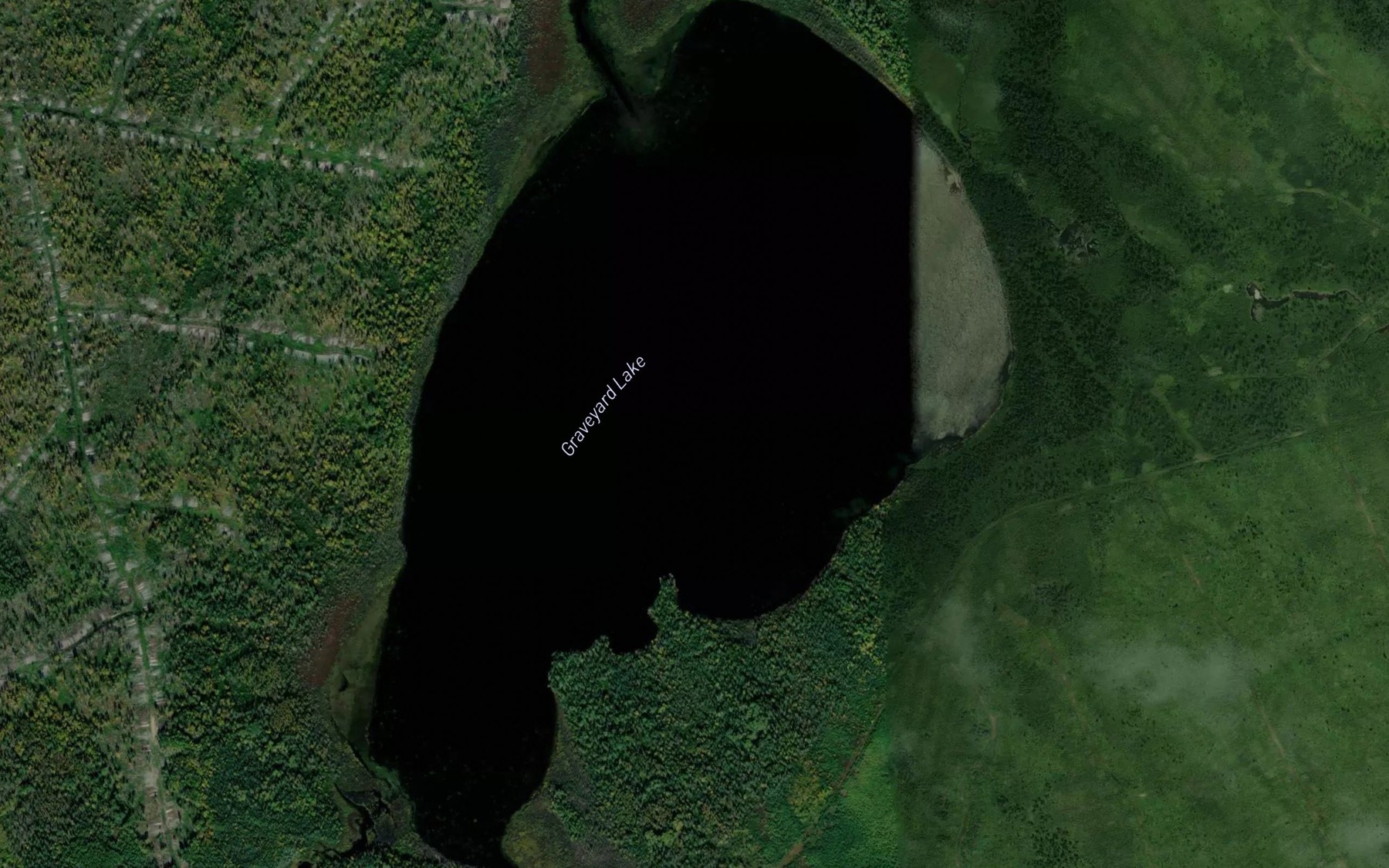 Satellite map of the Graveyard Lake