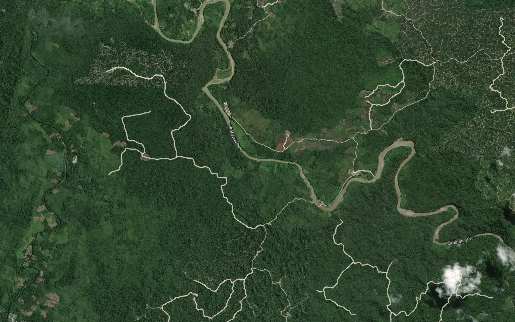 Satellite map of the Sungai Birar