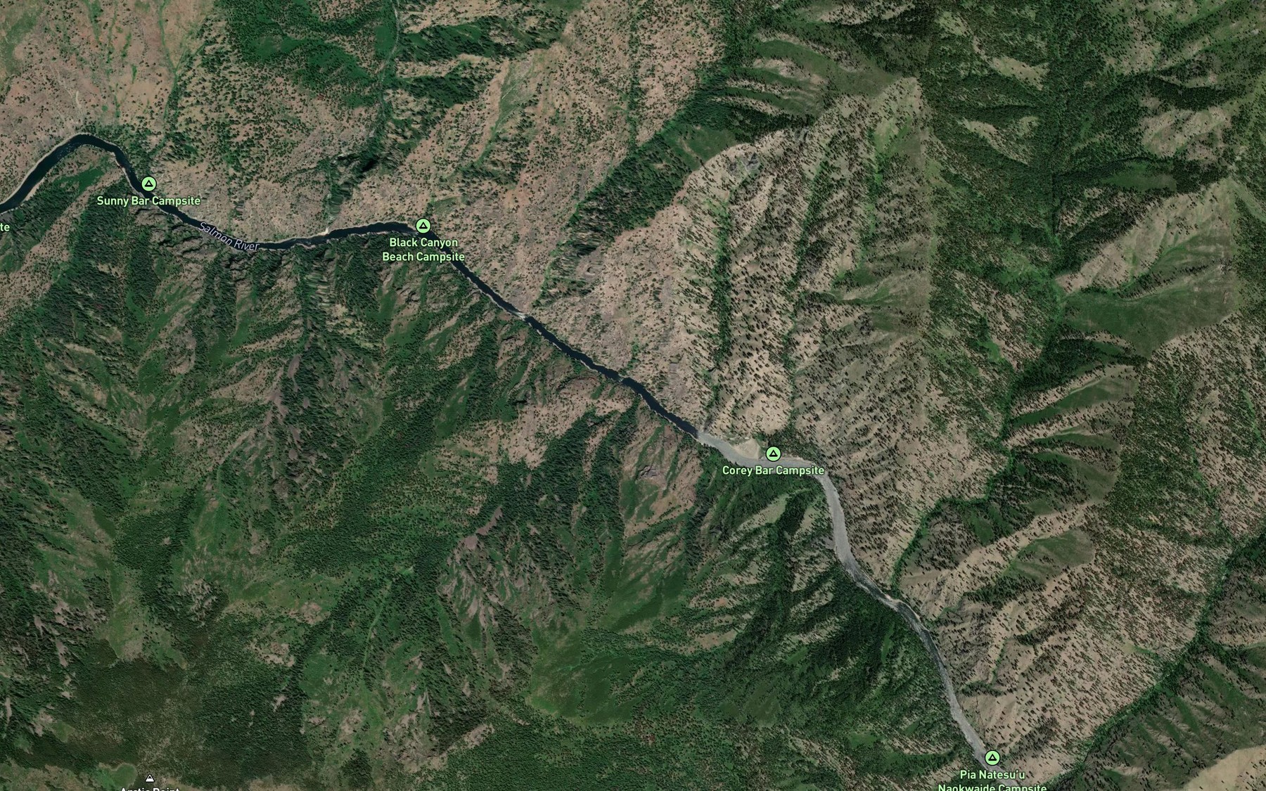 Satellite map of the Arctic Creek