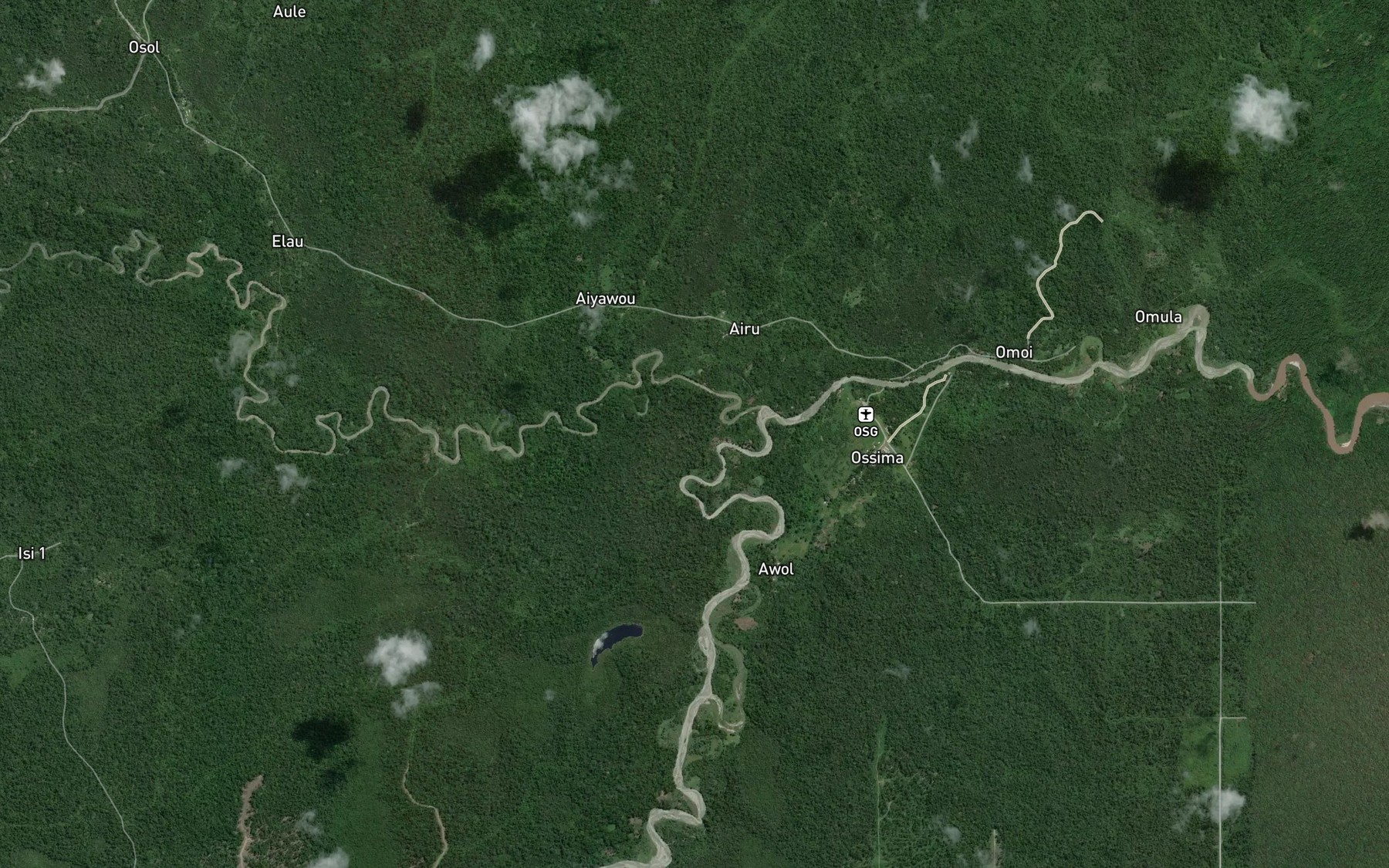 Satellite map of the Pumal Creek