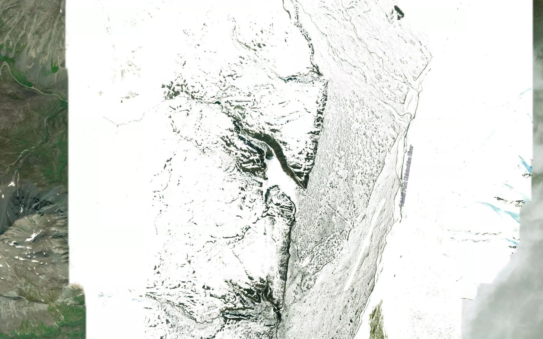 Satellite map of the Kraemer Creek
