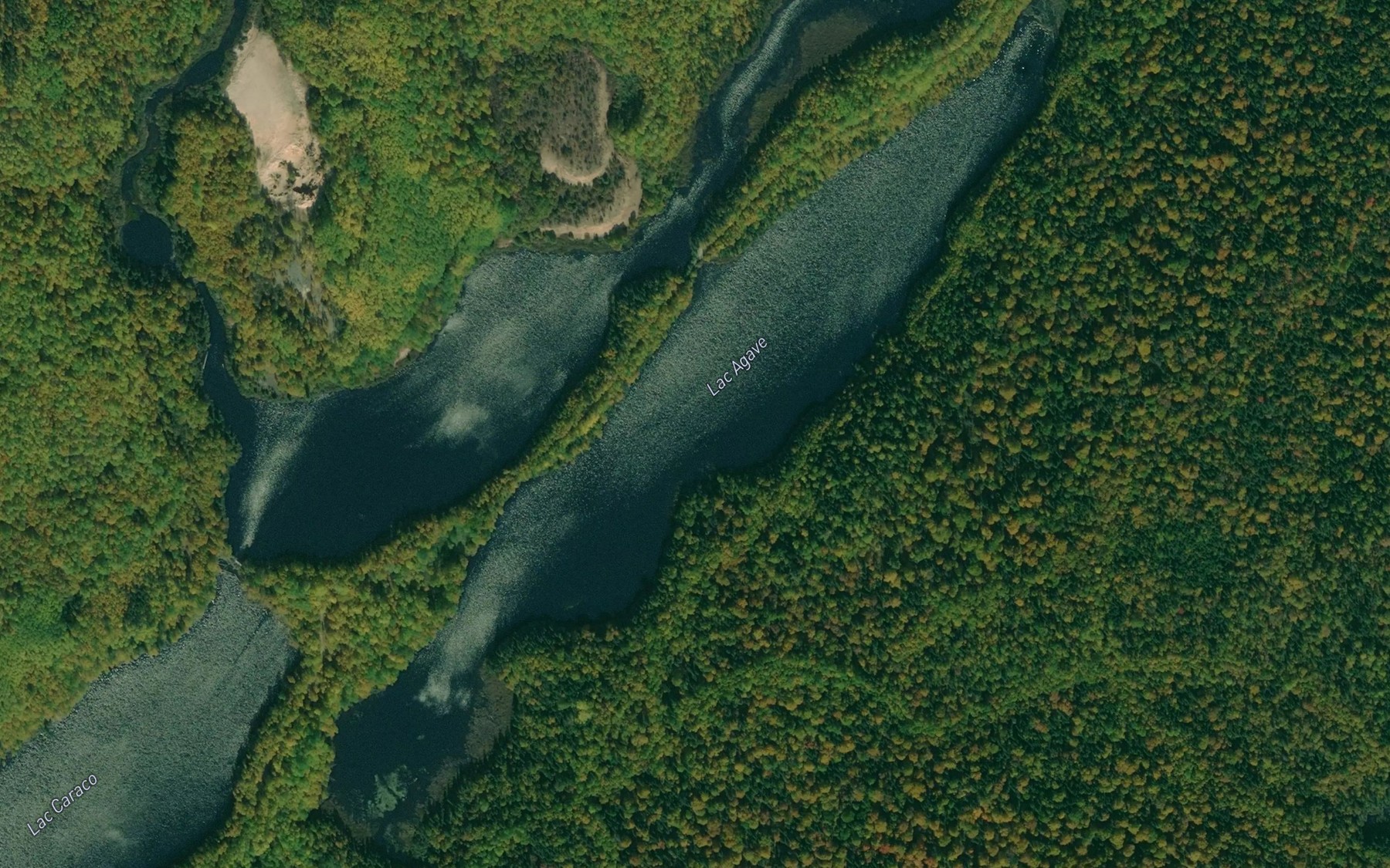 Satellite map of the Lac Agave