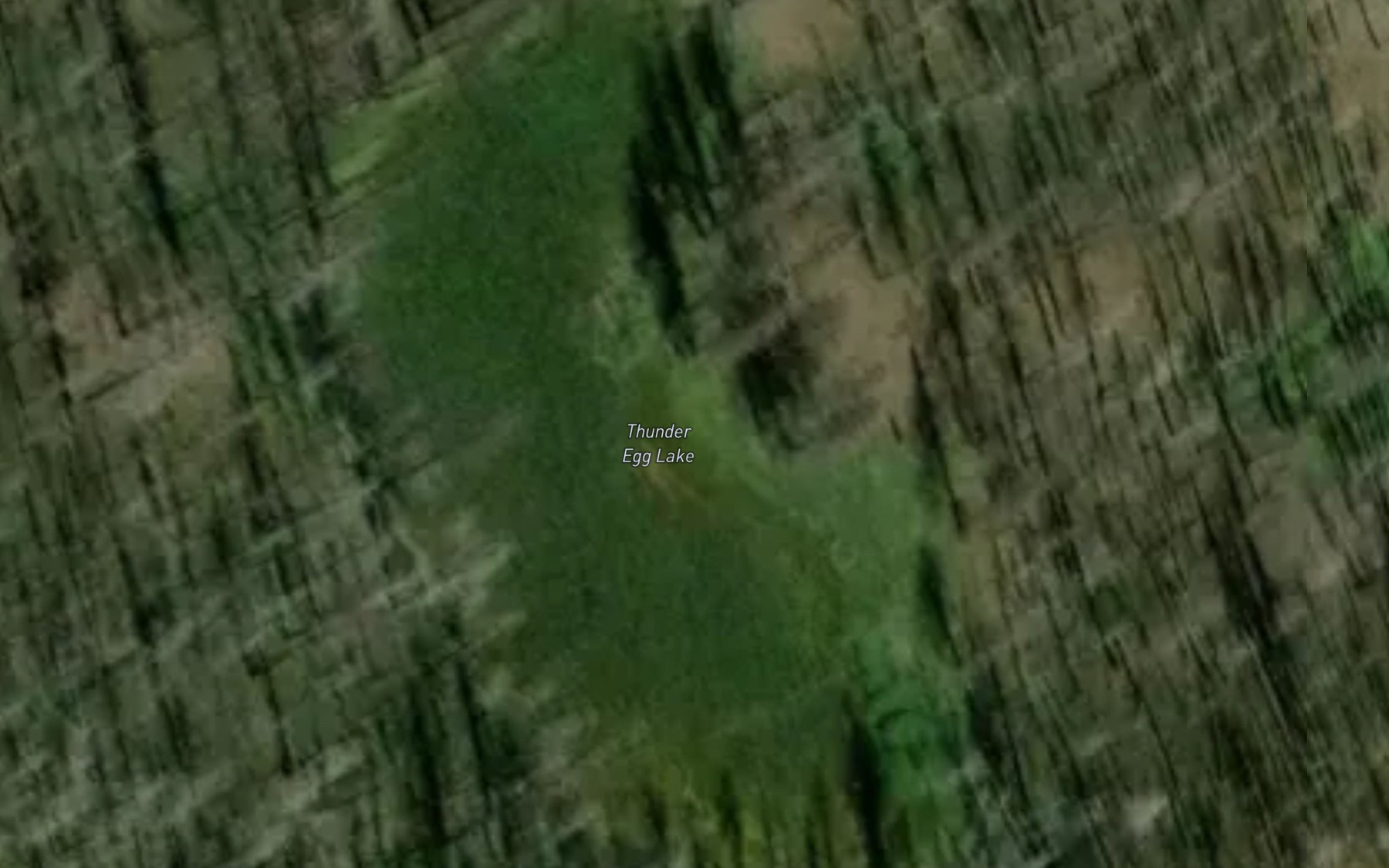 Satellite map of the Thunder Egg Lake