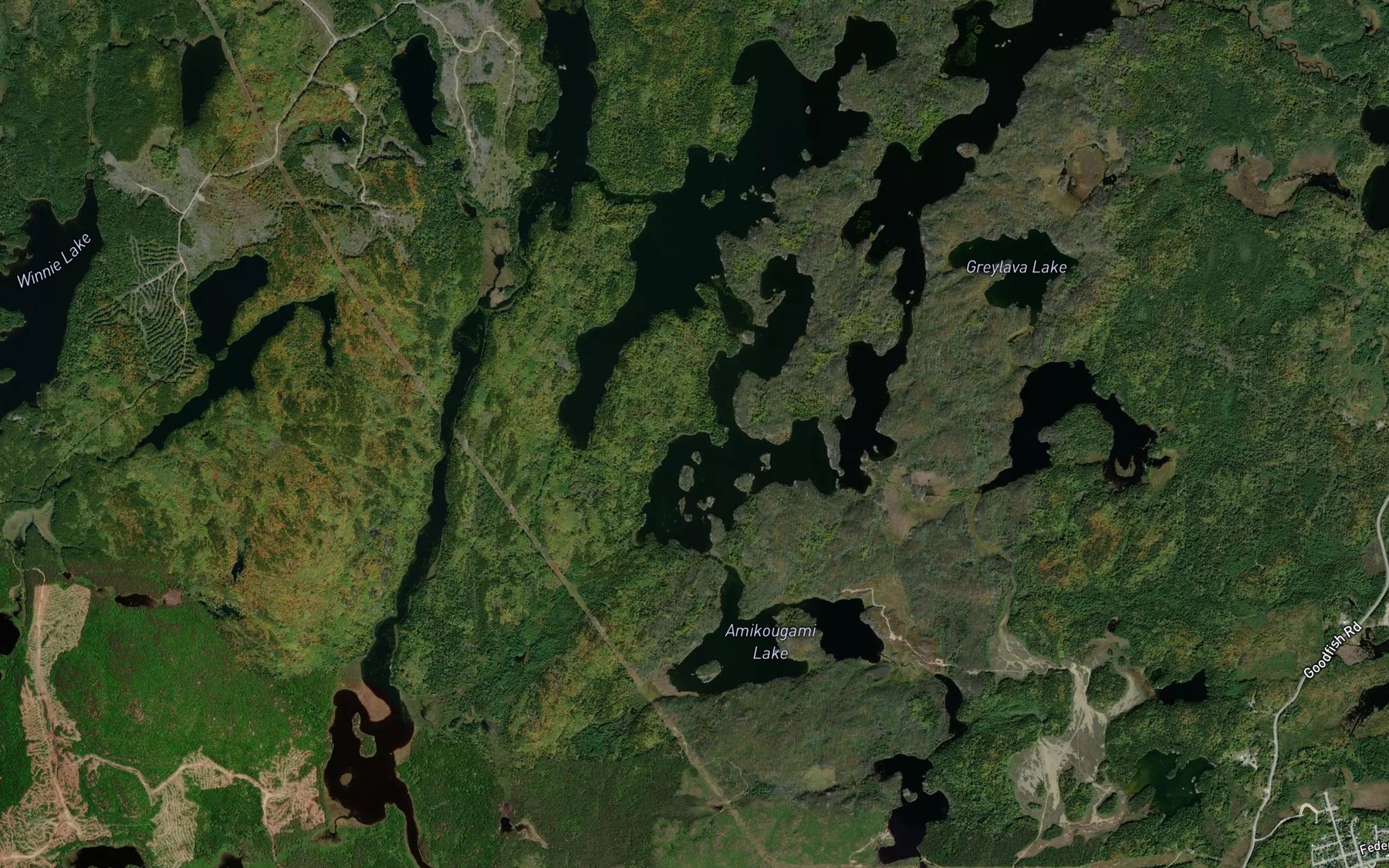 Satellite map of the South Arm